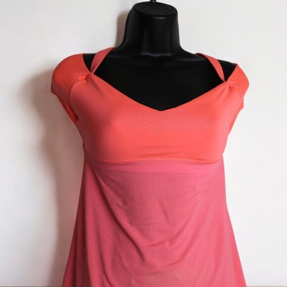 Lululemon Lululemon Mesh Luxtreme Tank Top Built-in Bra Salmon Pink Size M / US 6-8 / IT 42-44 - 2 Thumbnail