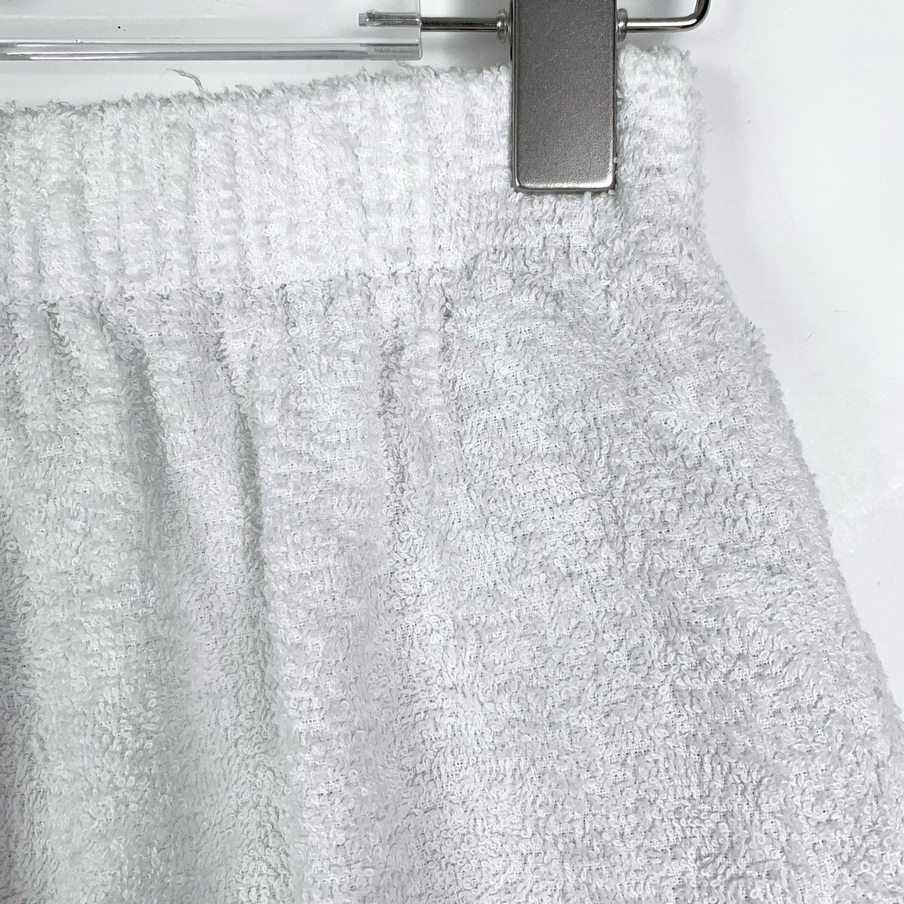 Prada Prada 21SS White Terry Cotton Casual Shorts K26WX Size 26" / US 2 / IT 38 - 3 Thumbnail
