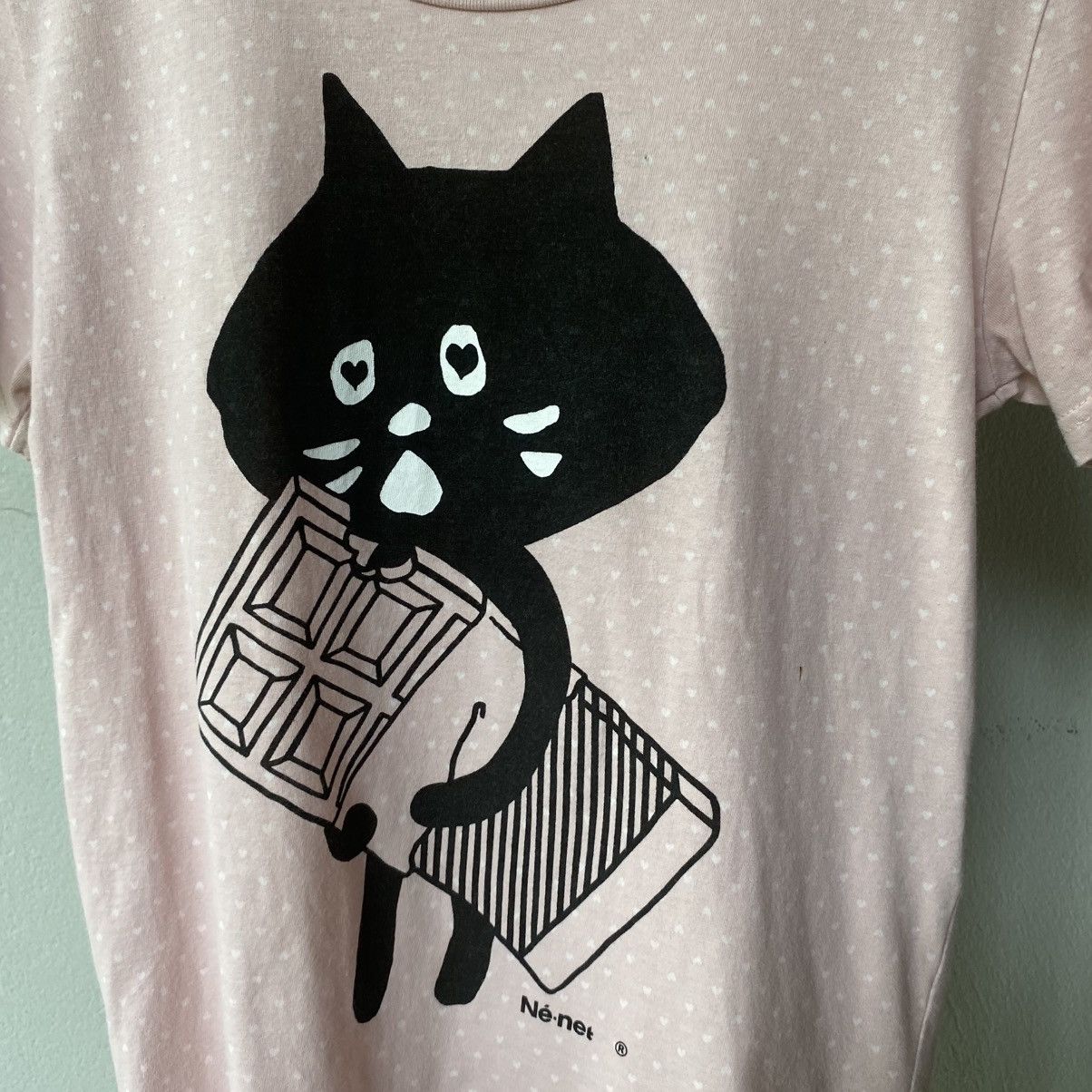 Ne-Net Ne-net Pink Tee with Black Cat Logo Size XS / US 0-2 / IT 36-38 - 3 Thumbnail