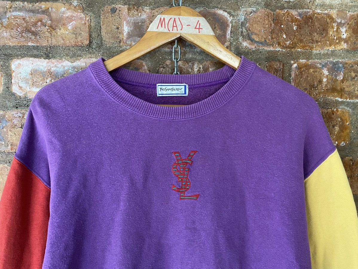 Yves Saint Laurent 1990s YSL center logo color block Size S / US 4 / IT 40 - 3 Thumbnail
