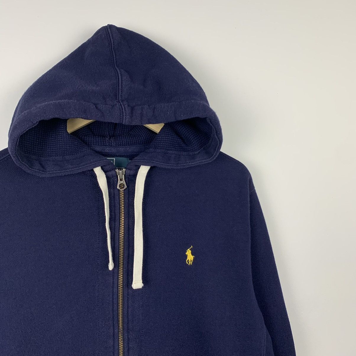 Polo Ralph Lauren Vintage Y2K Polo Ralph Lauren Zip Up Hoodie Yellow Pony Logo Size US L / EU 52-54 / 3 - 4 Thumbnail