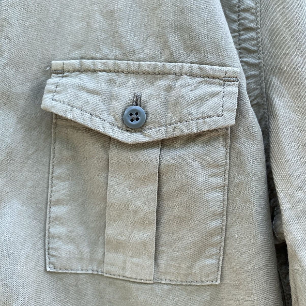 Polo Ralph Lauren POLO JEANS COMPANY Beige Button-Up Shirt with Epaulettes Size M / US 6-8 / IT 42-44 - 6 Thumbnail