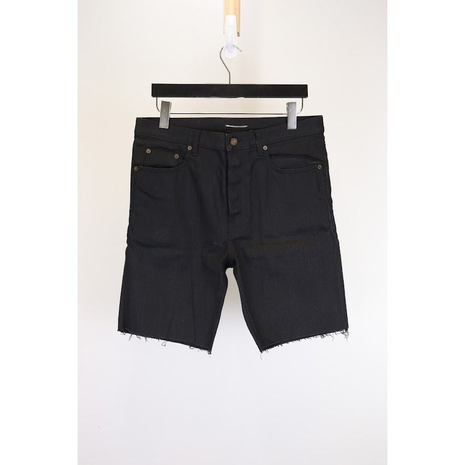 Saint Laurent Paris o1rshd1 Denim Short in Black Size US 31 - 1 Thumbnail