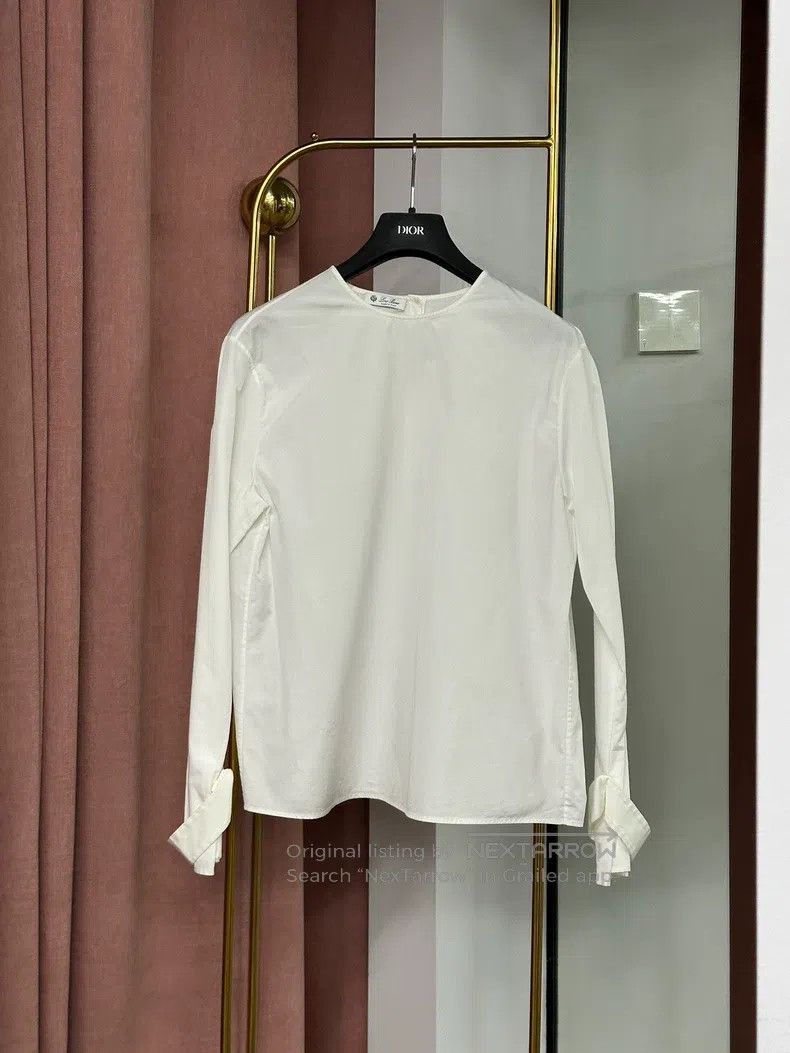 Loro Piana Loro Piana White Long Sleeve Shirt Size XS / US 0-2 / IT 36-38 - 1 Thumbnail