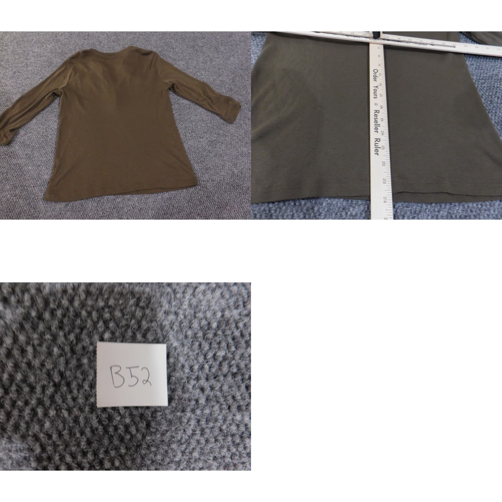 Ralph Lauren Lauren Ralph Lauren Blouse Shirt Womens M Green Stretch V-Neck Pockets Knit Cotton Blend Regular Size M / US 6-8 / IT 42-44 - 8 Thumbnail