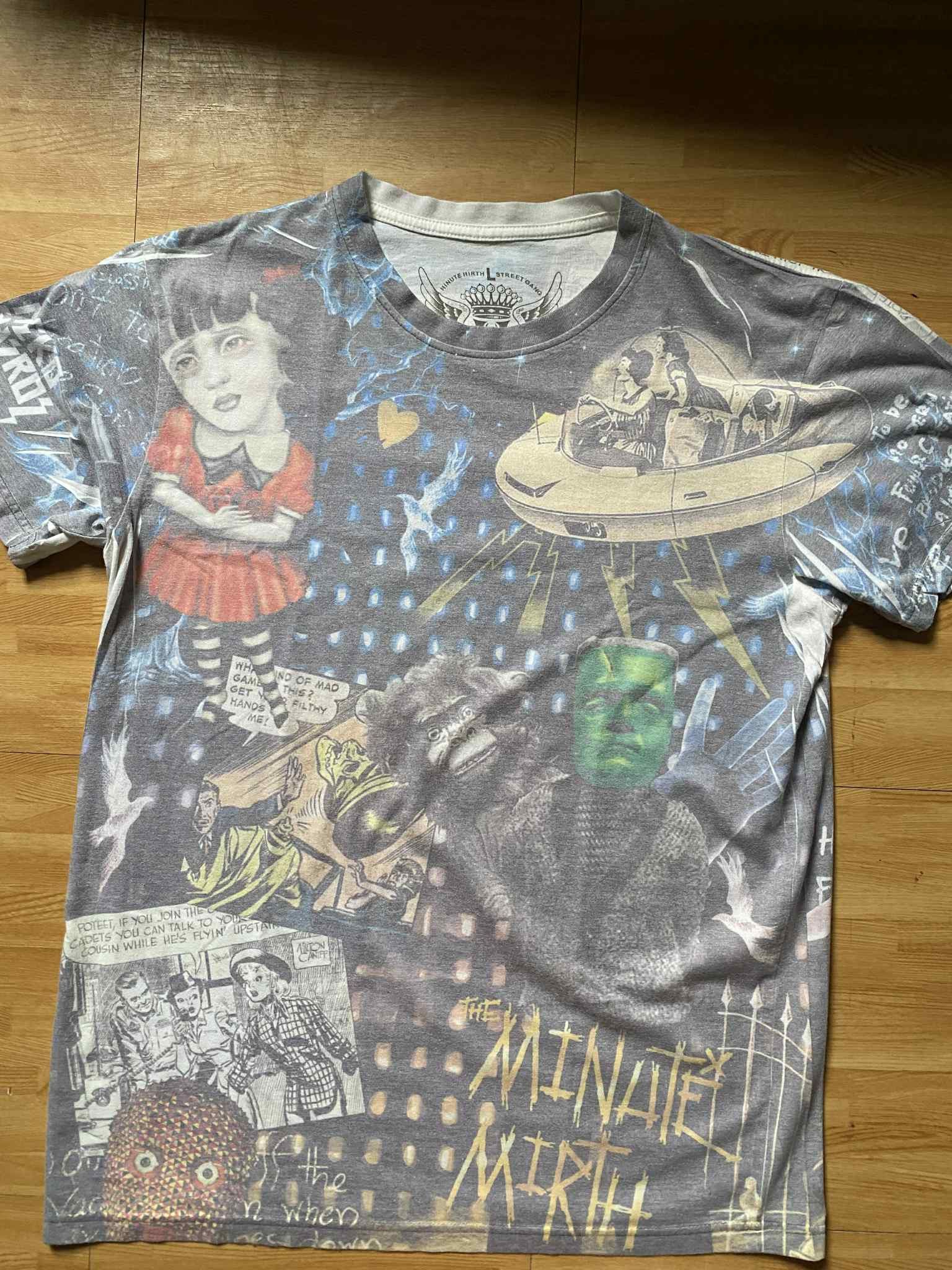 Japanese Brand Vintage The Minute Mirth All Over Print Size US L / EU 52-54 / 3 - 3 Thumbnail
