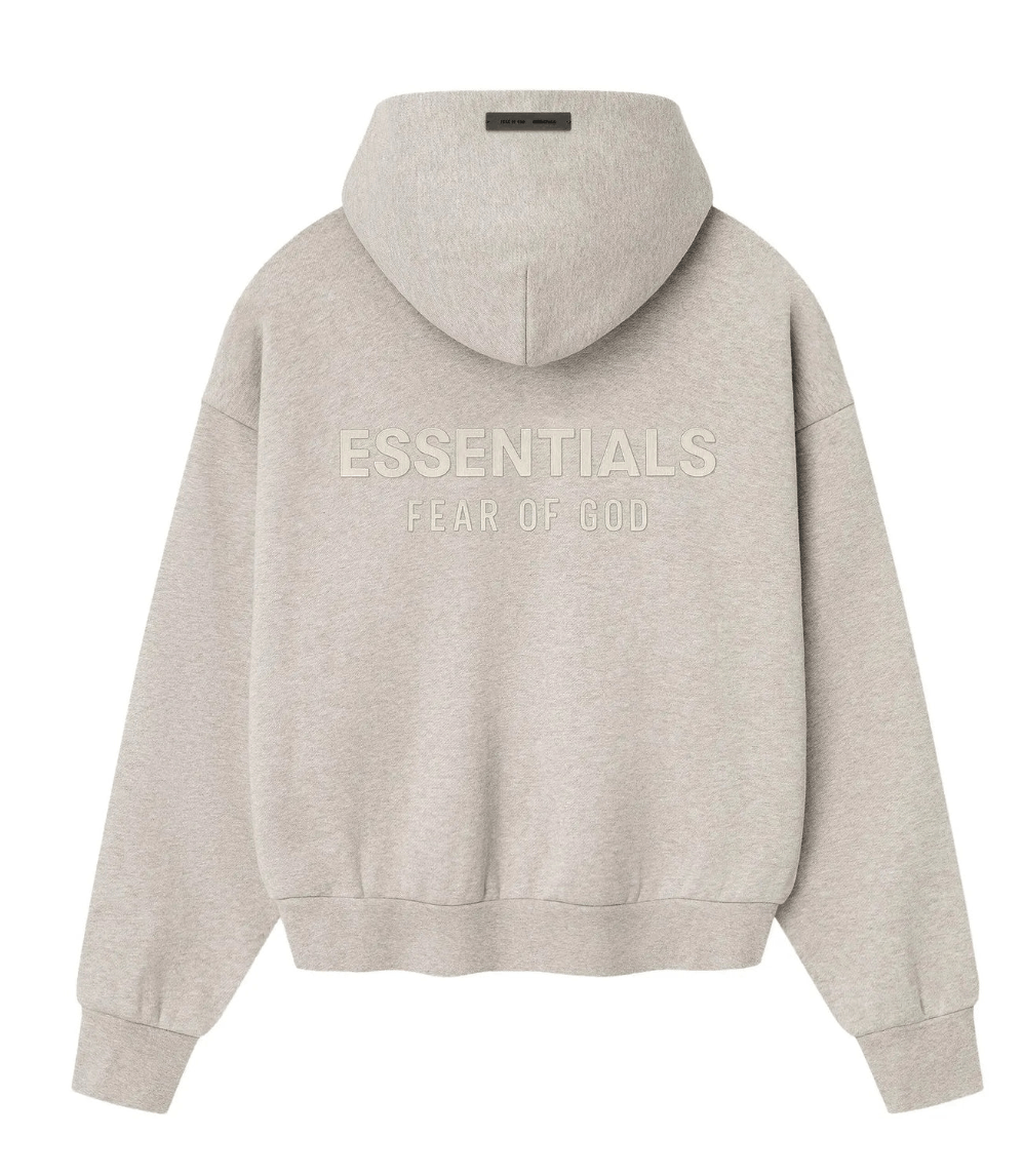 Fear of God Essentials Fleece Hoodie Heather Stone XS