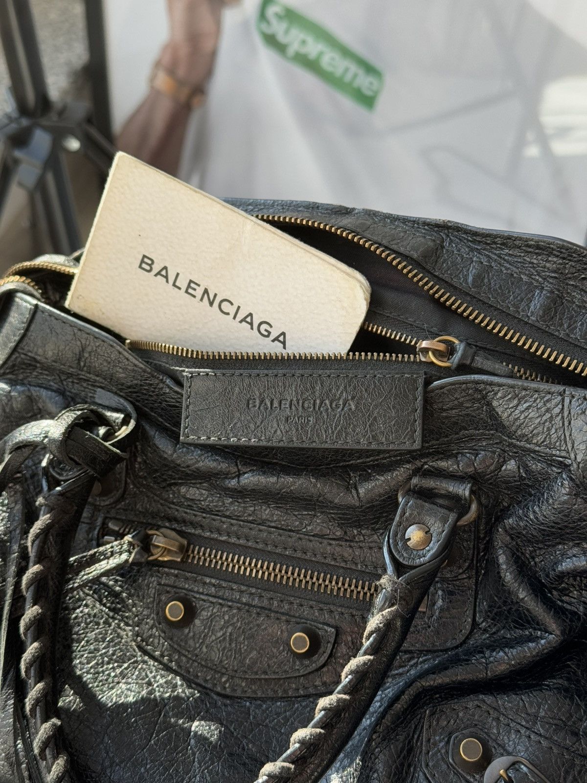 Balenciaga Vintage Balenciaga City Bag Distressed Leather Handbag Size ONE SIZE - 6 Thumbnail