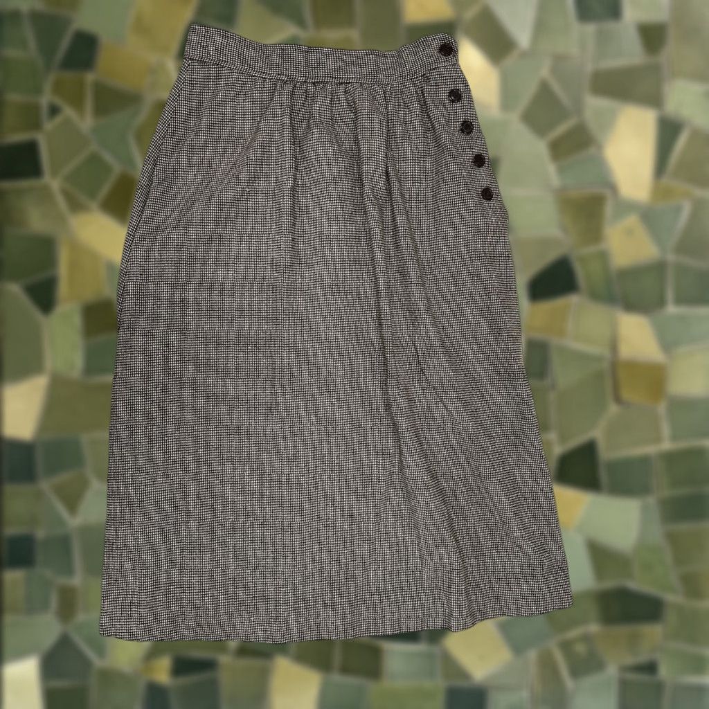 Vintage VINTAGE Daniel Place Skirt Womens Size 11 Brown Wool Blend Pleated Midi 80s 90s Womens Brown Wool Blend Pleated Midi Skirt Size 32" / US 10 / IT 46 - 1 Thumbnail