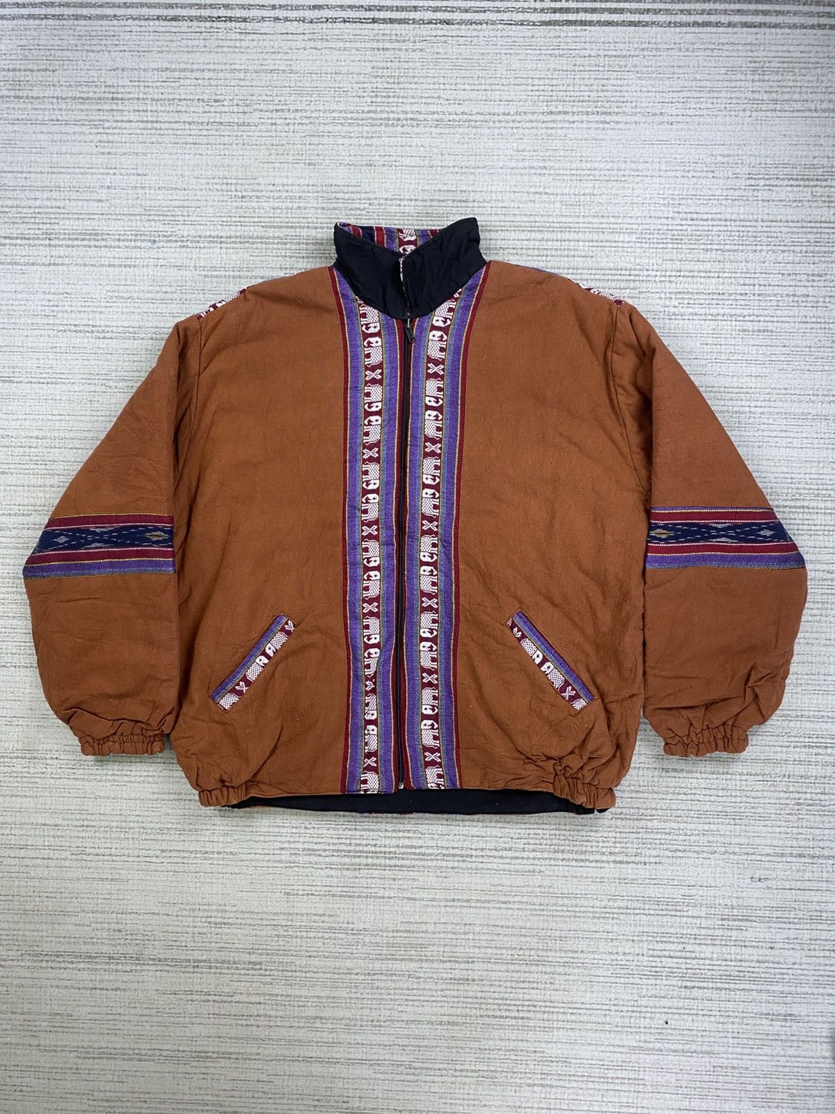 Designer × Japanese Brand Vintage Navajo Chimayo Native Style Reversible Jacket Size US L / EU 52-54 / 3 - 6 Thumbnail