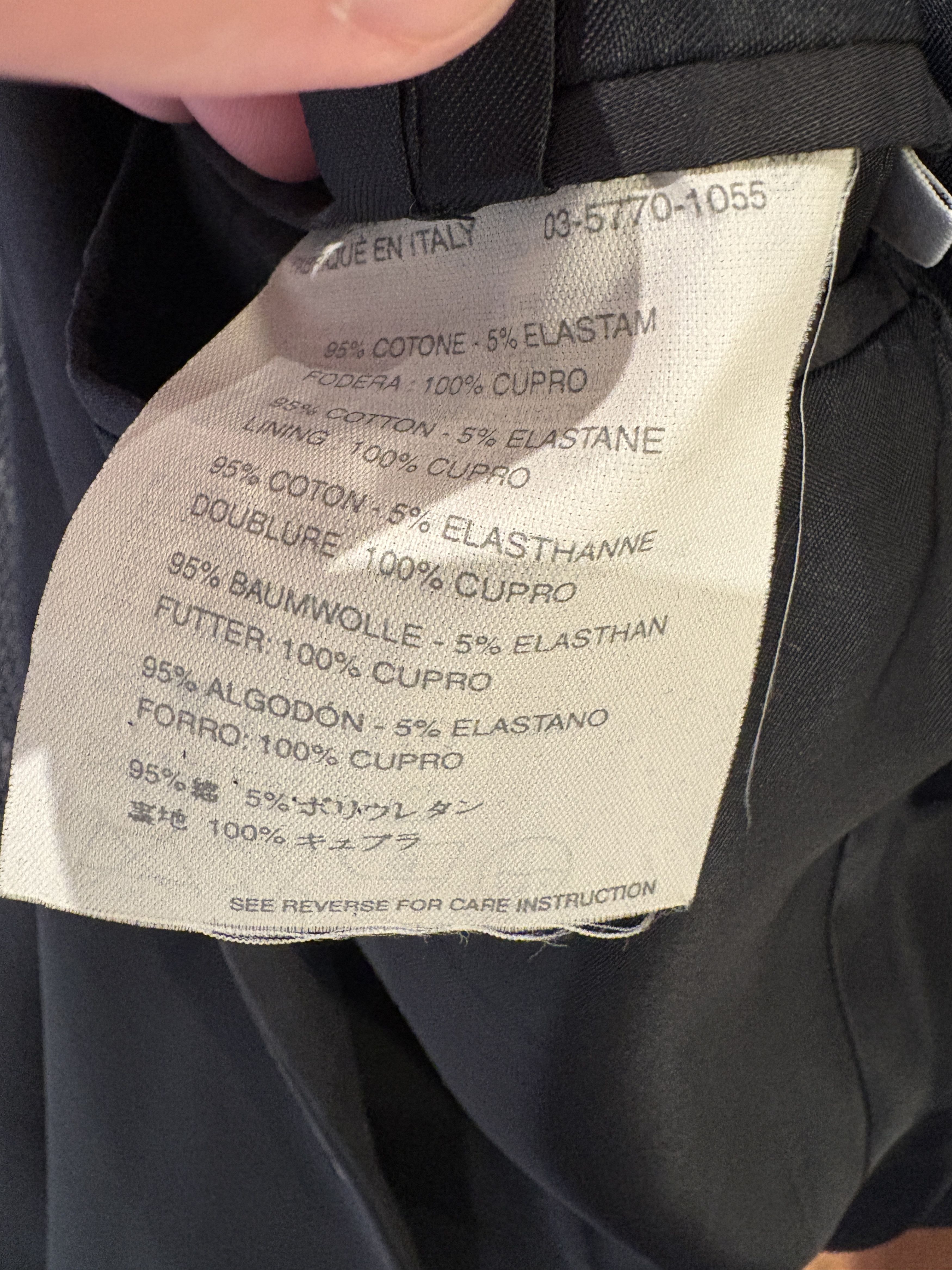 Helmut Lang 02 Cotton/Elastic Suit Size 48R - 7 Thumbnail