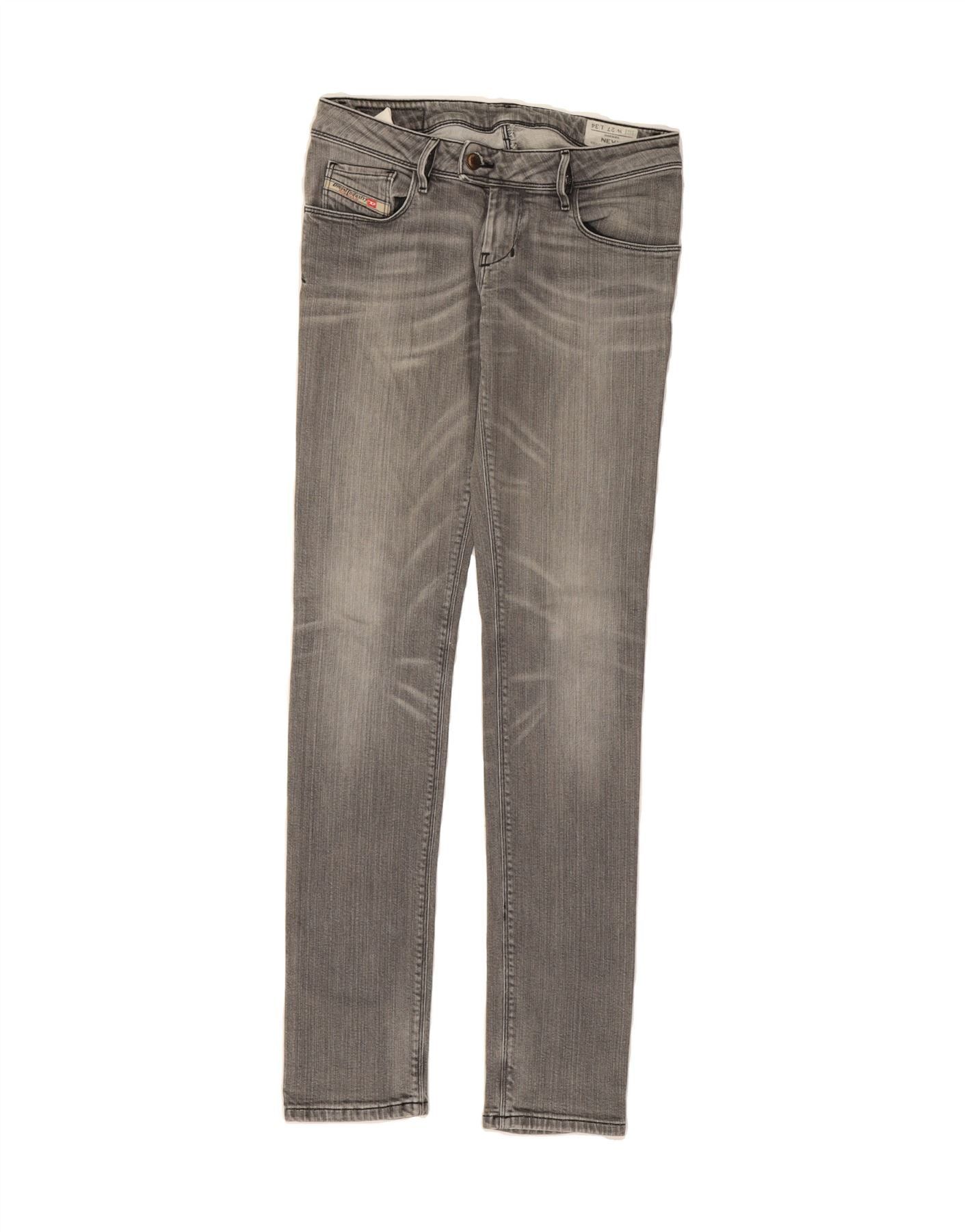 Diesel Womens Nevy Slim Jeans W27 L34 Grey Cotton Size 42" / US 20 - 1 Thumbnail