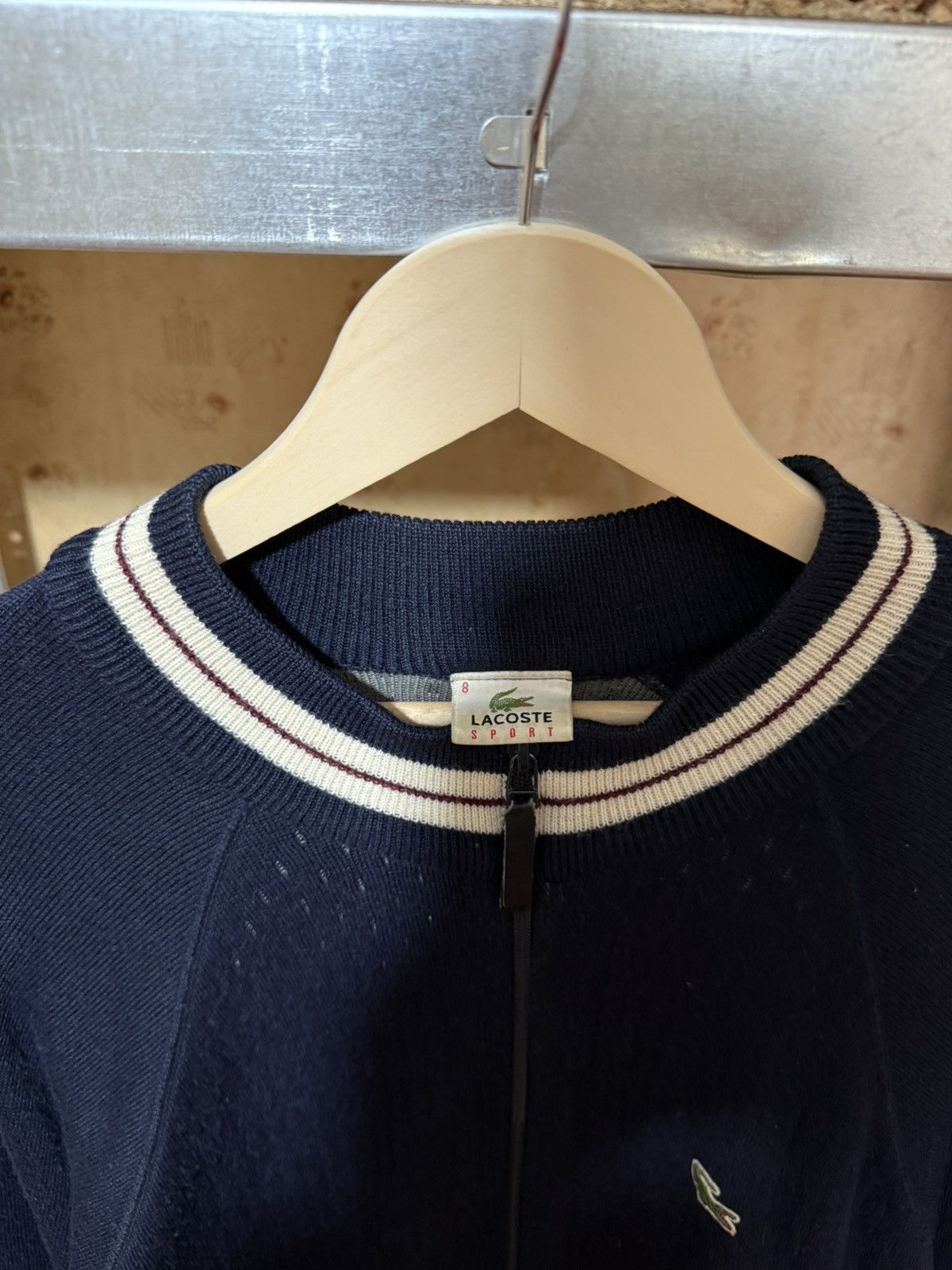 Lacoste × Vintage Vintage 90’s Lacoste Zip Pullover Retro Sweater Cardigan Size US XXL / EU 58 / 5 - 4 Thumbnail