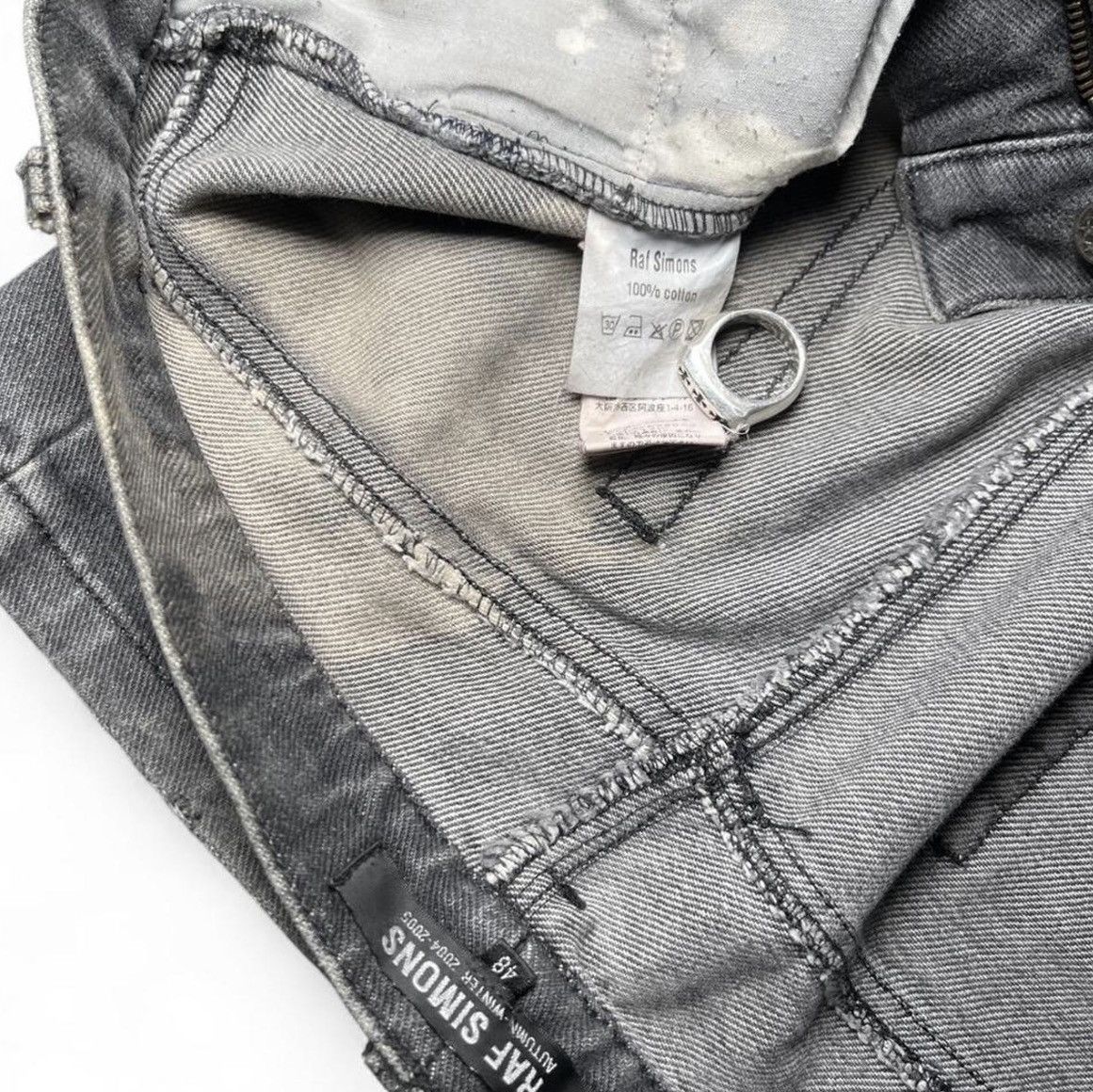Raf Simons AW04 Raf Simons Ma-1 Cargo pocket Denim - Grey Size US 32 / EU 48 - 6 Thumbnail