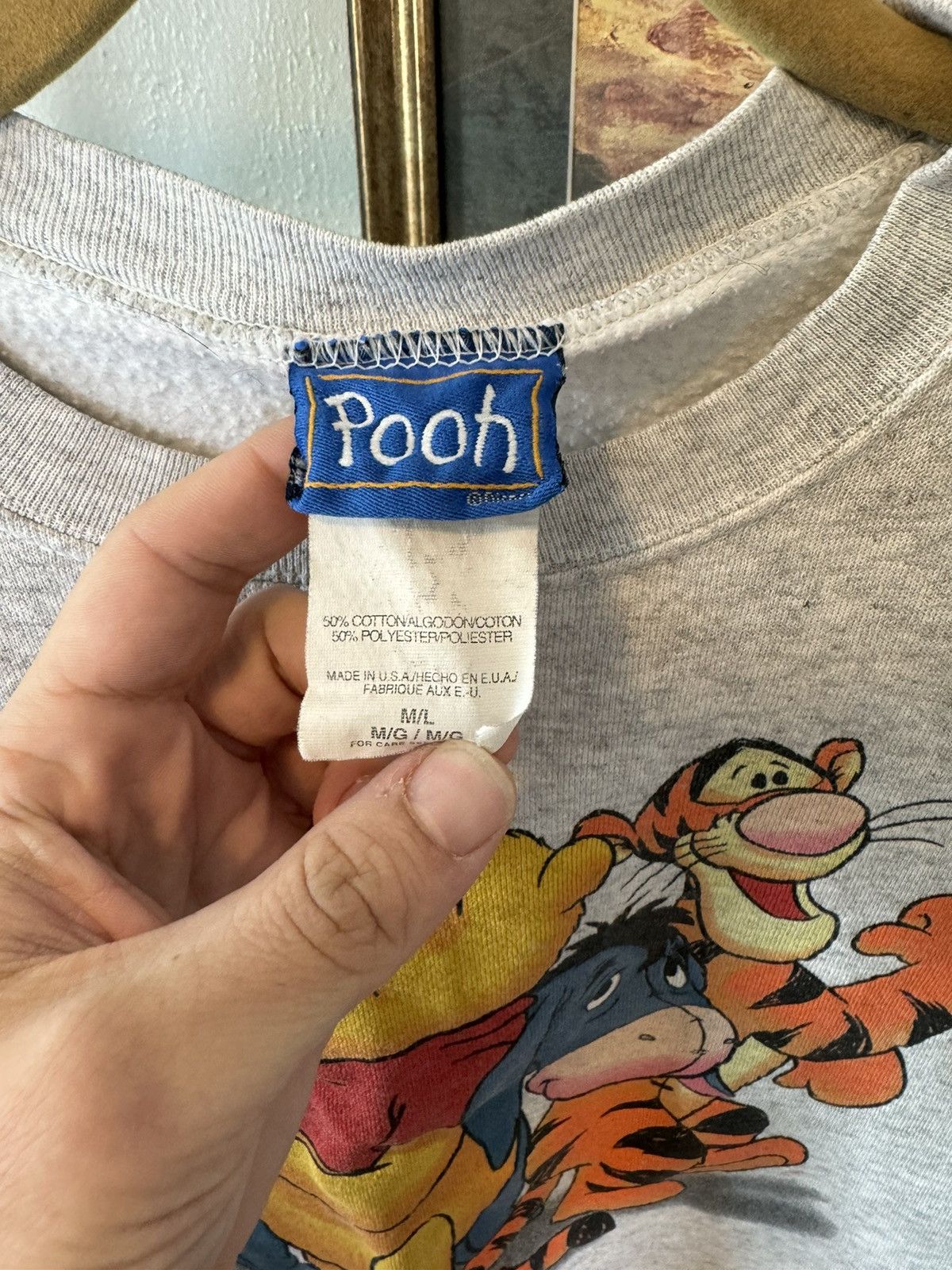 Disney × Vintage Vintage Winnie the Pooh Disney Sweatshirt Size US L / EU 52-54 / 3 - 4 Thumbnail