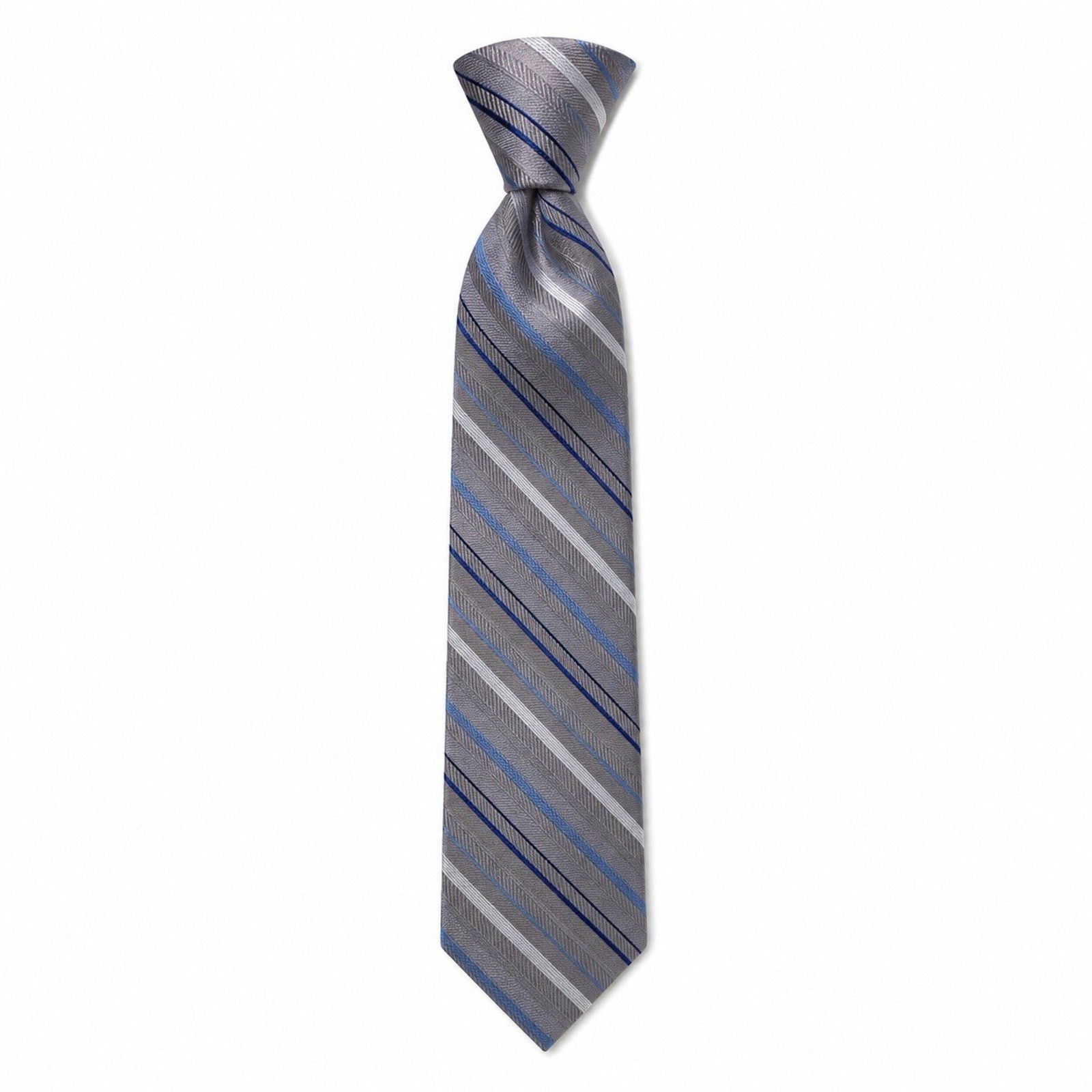 XMI Platinum XMI Platinum Repp Stripe Hand Made Standard 100% Silk Size ONE SIZE - 1 Thumbnail