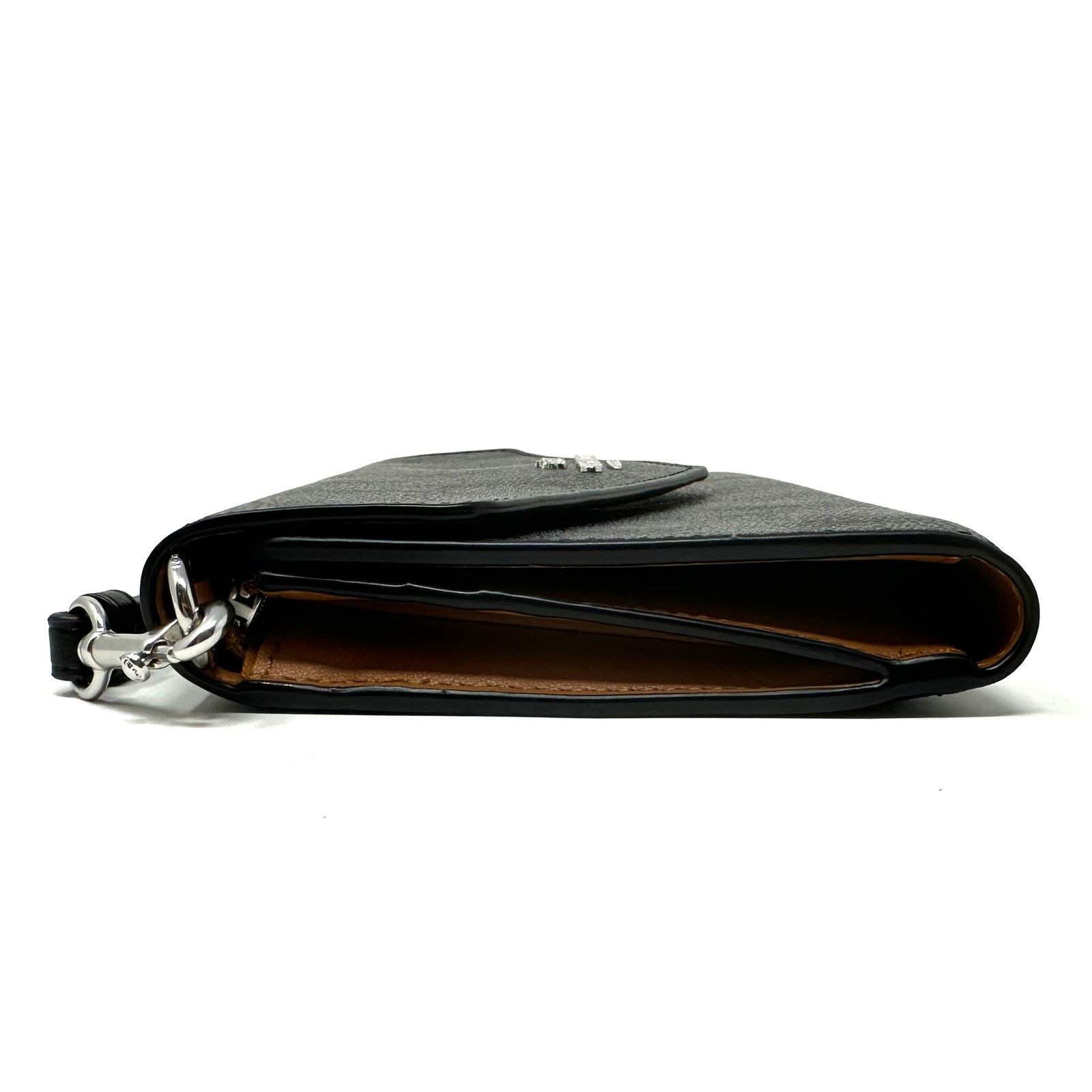 Coach Coach Travel Envelope Wallet In Signature Canvas Black C1962 Size ONE SIZE - 10 Thumbnail