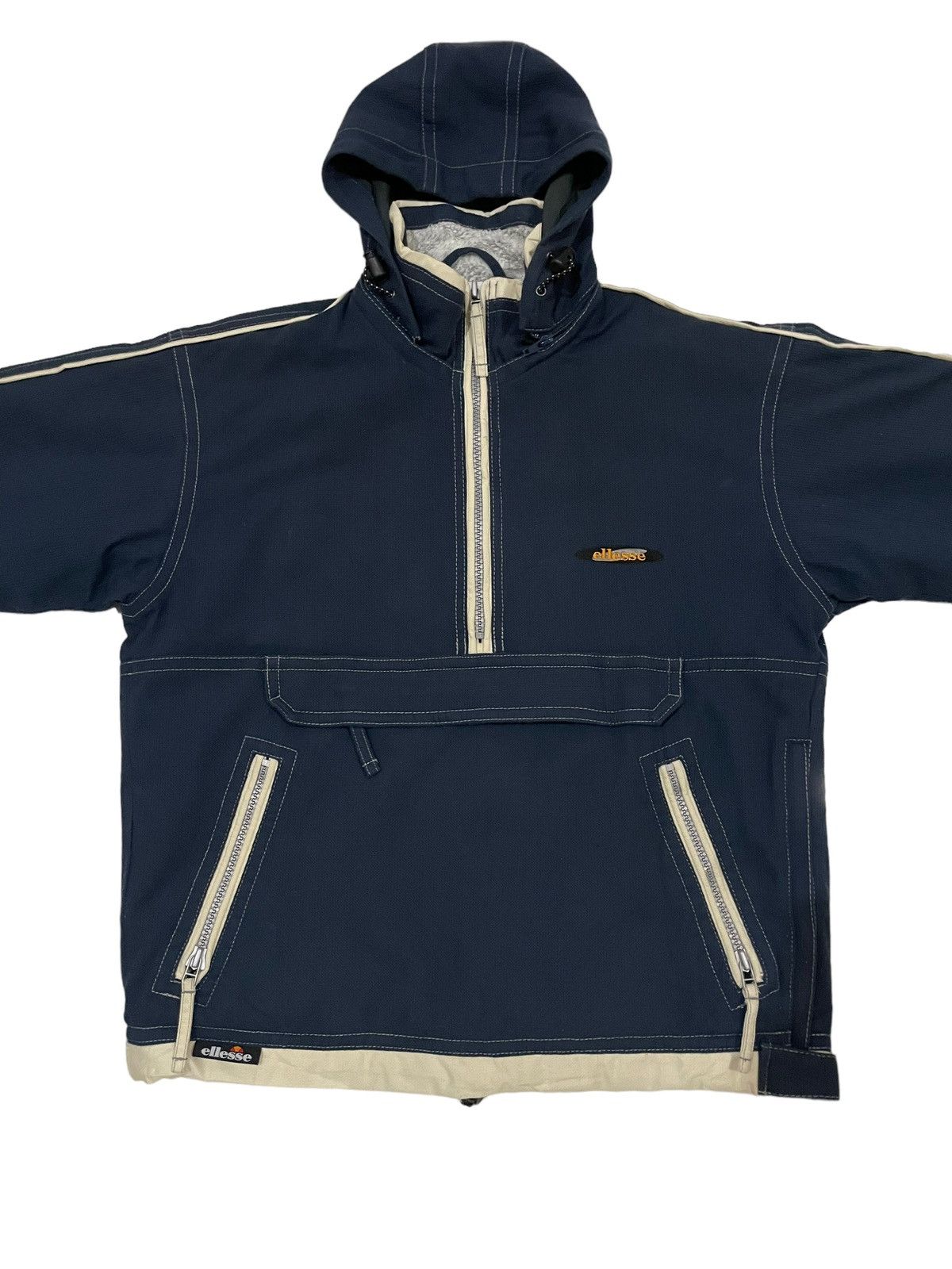 Ellesse 90s Vtg ELLESE Thermal Multi-pocket Half-zip Winter Jacket Size US M / EU 48-50 / 2 - 1 Thumbnail