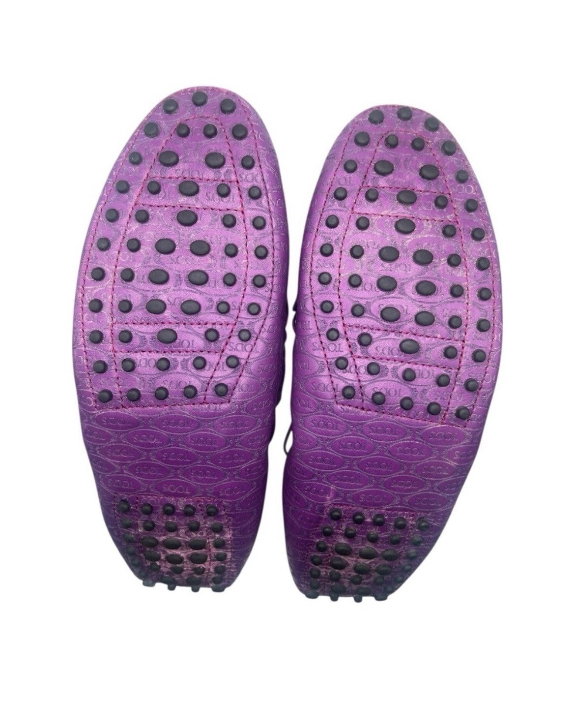 Tod's TOD’S × Happy Moments Purple Embossed Leather Loafers Size 9 Size US 9 / IT 39 - 6 Thumbnail
