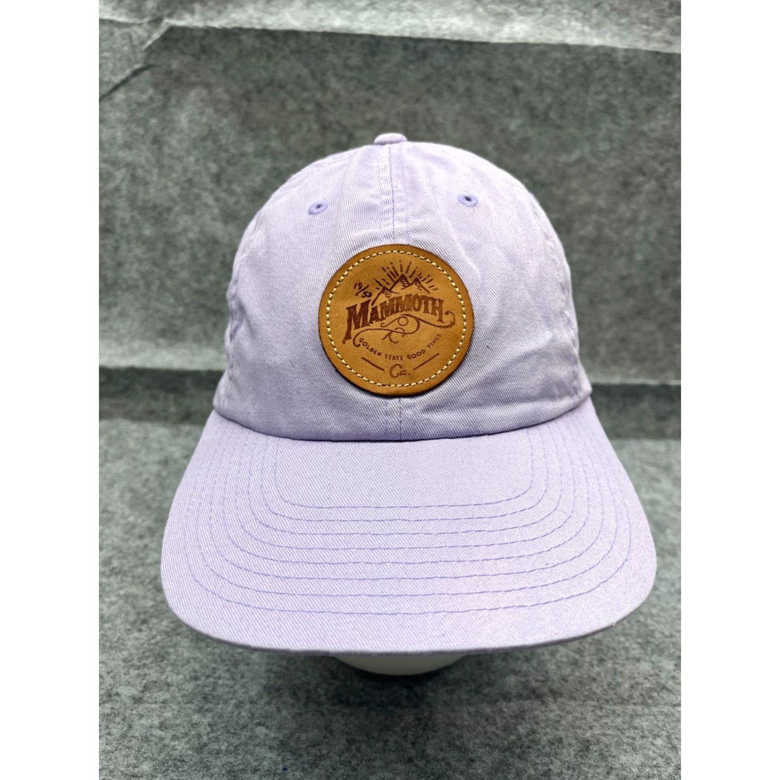 Vintage Mammoth Hat Cap Strap Back Adult One Size Purple 100% Cotton Outdoors Baseball Cap Mens Size ONE SIZE - 2 Thumbnail
