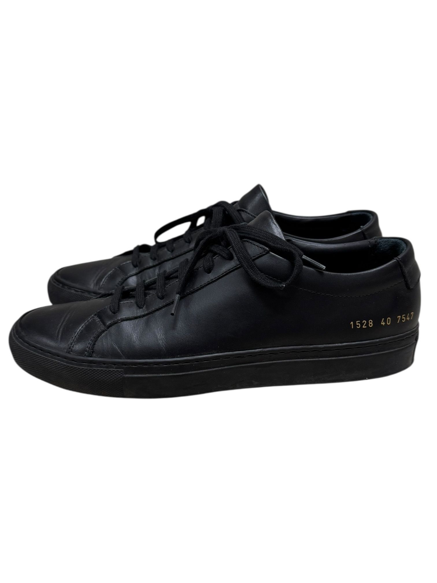 Common Projects Common Projects Black Achilles Low Top Sneakers Size US 7 / EU 40 - 3 Thumbnail