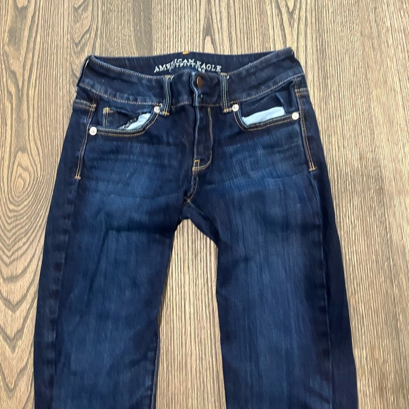 American Eagle Outfitters American Eagle Artist Crop Jeans Low Rise Pockets Stretch 0 Size 25" / US 0 / IT 36 - 3 Thumbnail