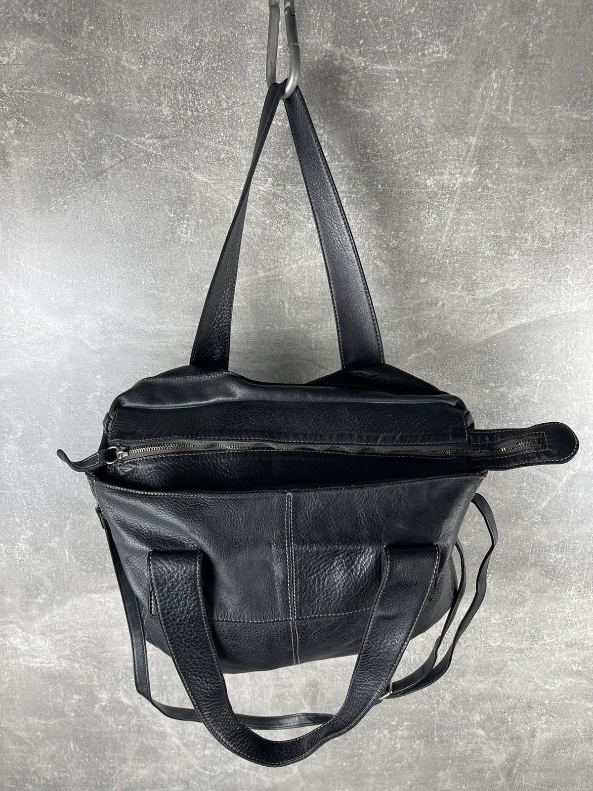 Other Avant Garde Hobo Minimalist Italian Leather Tote Bag Black Size ONE SIZE - 4 Thumbnail