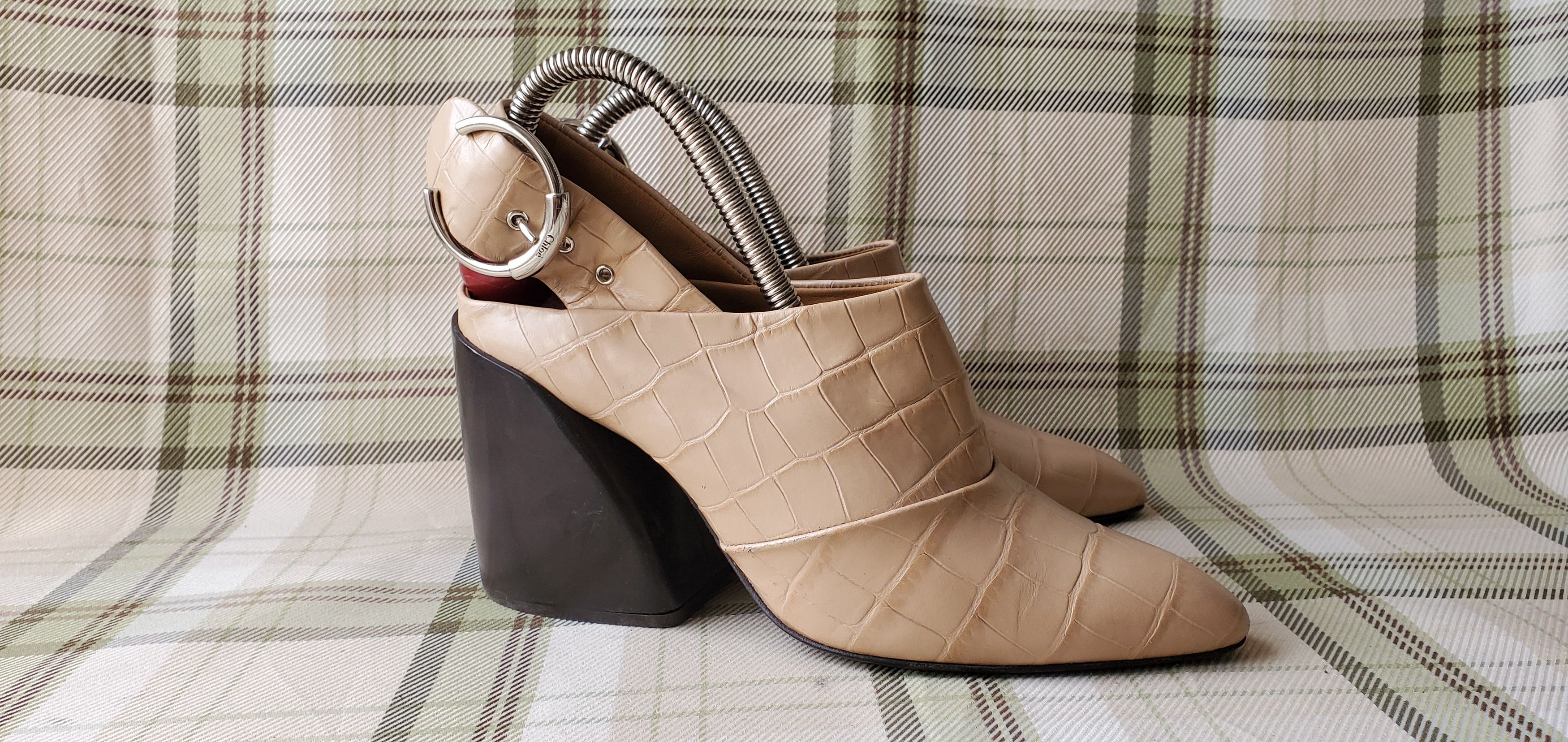 Chloe Chloe Platform Croc embossed Shoes Size US 7 / IT 37 - 3 Thumbnail