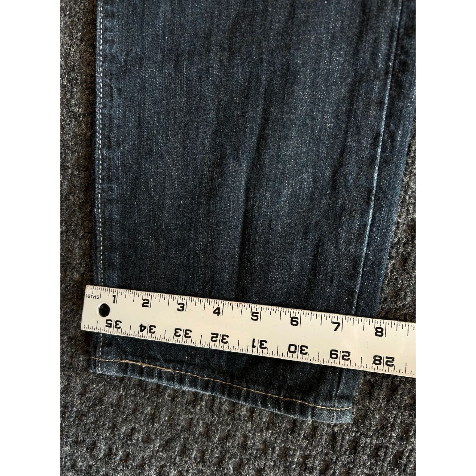 Levi's VINTAGE Levi’s 501 Jeans 31 x 32 Dark Indigo Denim Button Fly Grunge Skater 90s Mens Size US 31 - 7 Thumbnail