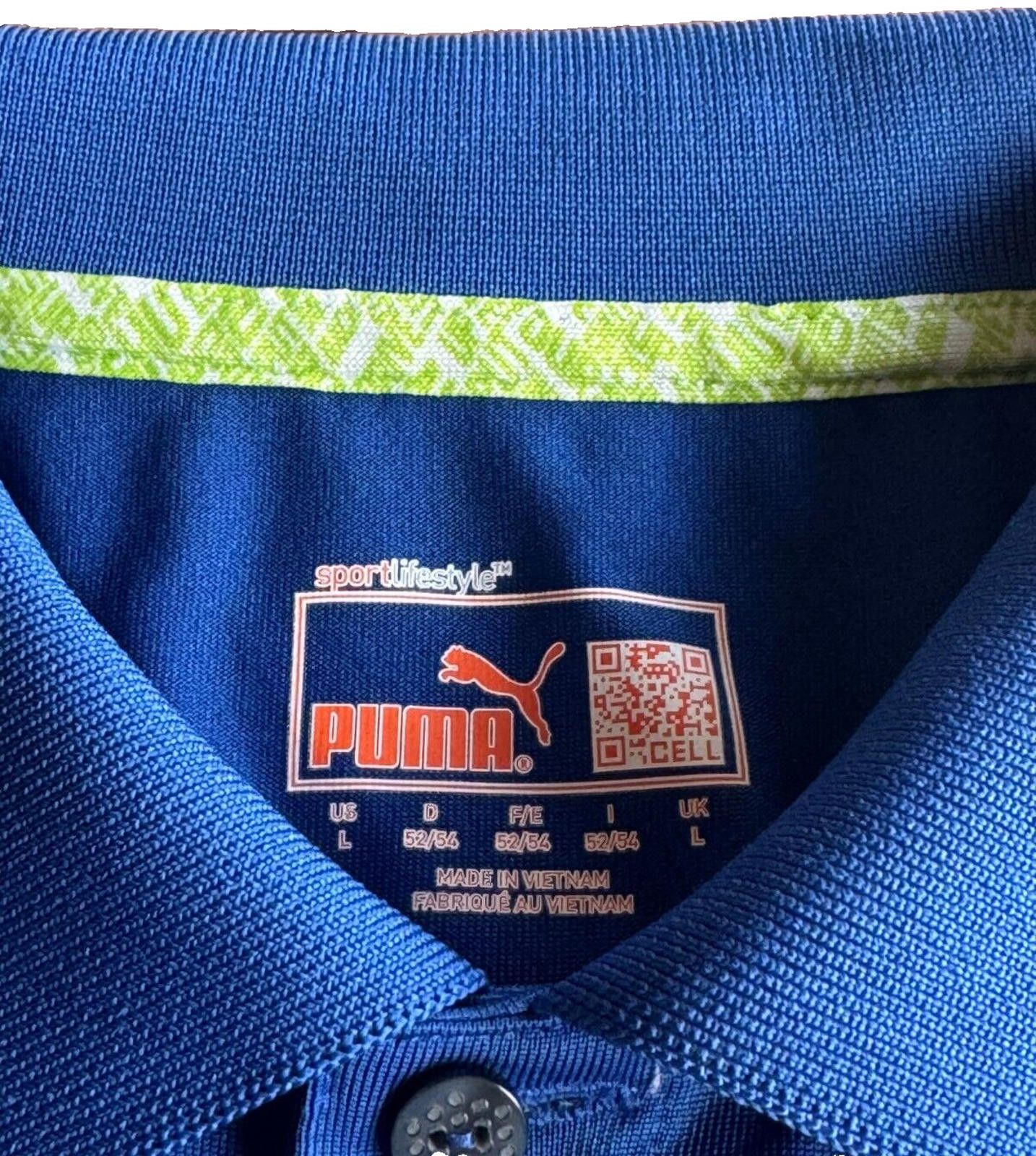 Puma PUMA Blue Polo Shirt Mens L Size US L / EU 52-54 / 3 - 2 Thumbnail