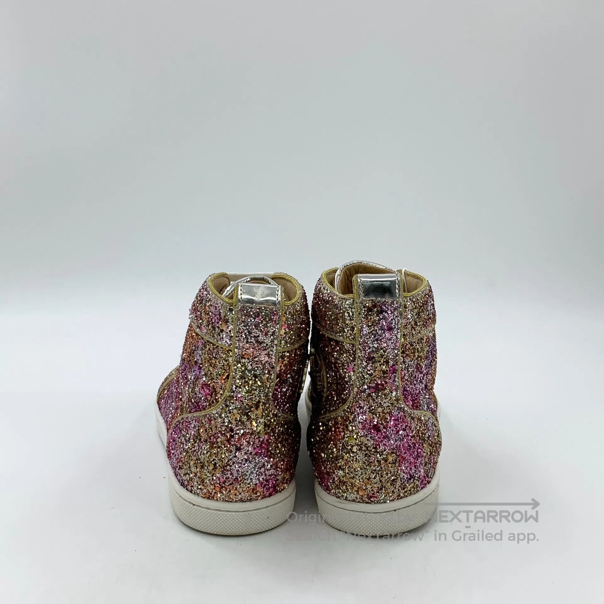 Christian Louboutin Christian Louboutin Pinkish-purple glitter sequin lace cas Size US 6.5 / EU 39-40 - 4 Thumbnail