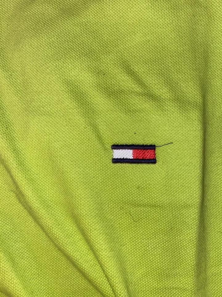 Tommy Hilfiger Tommy Hilfiger Lime Green Polo Shirt Size US L / EU 52-54 / 3 - 3 Thumbnail