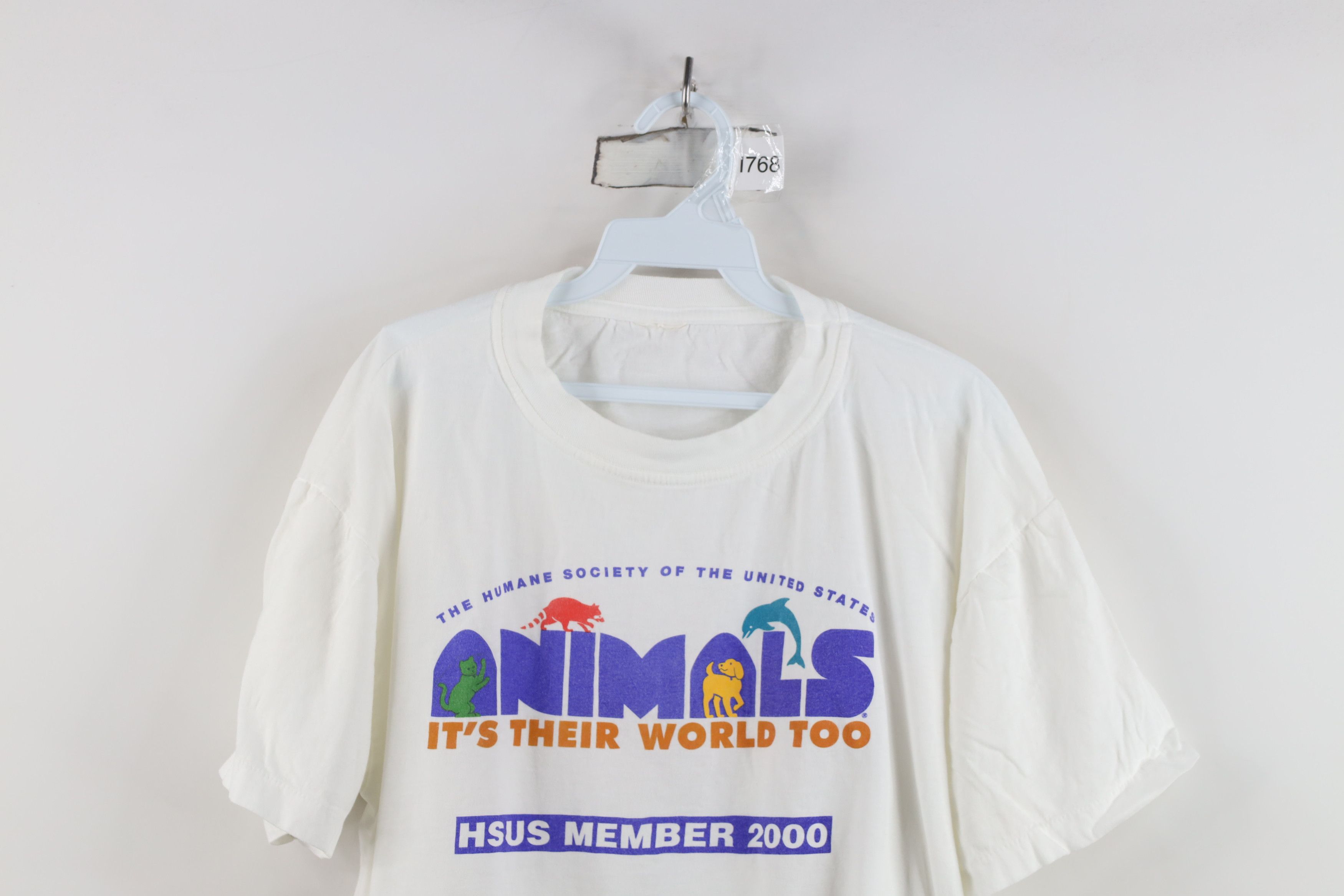 Vintage Vintage Y2K 2000 Society of the United States HSUS T-Shirt Size L / US 10 / IT 46 - 2 Thumbnail