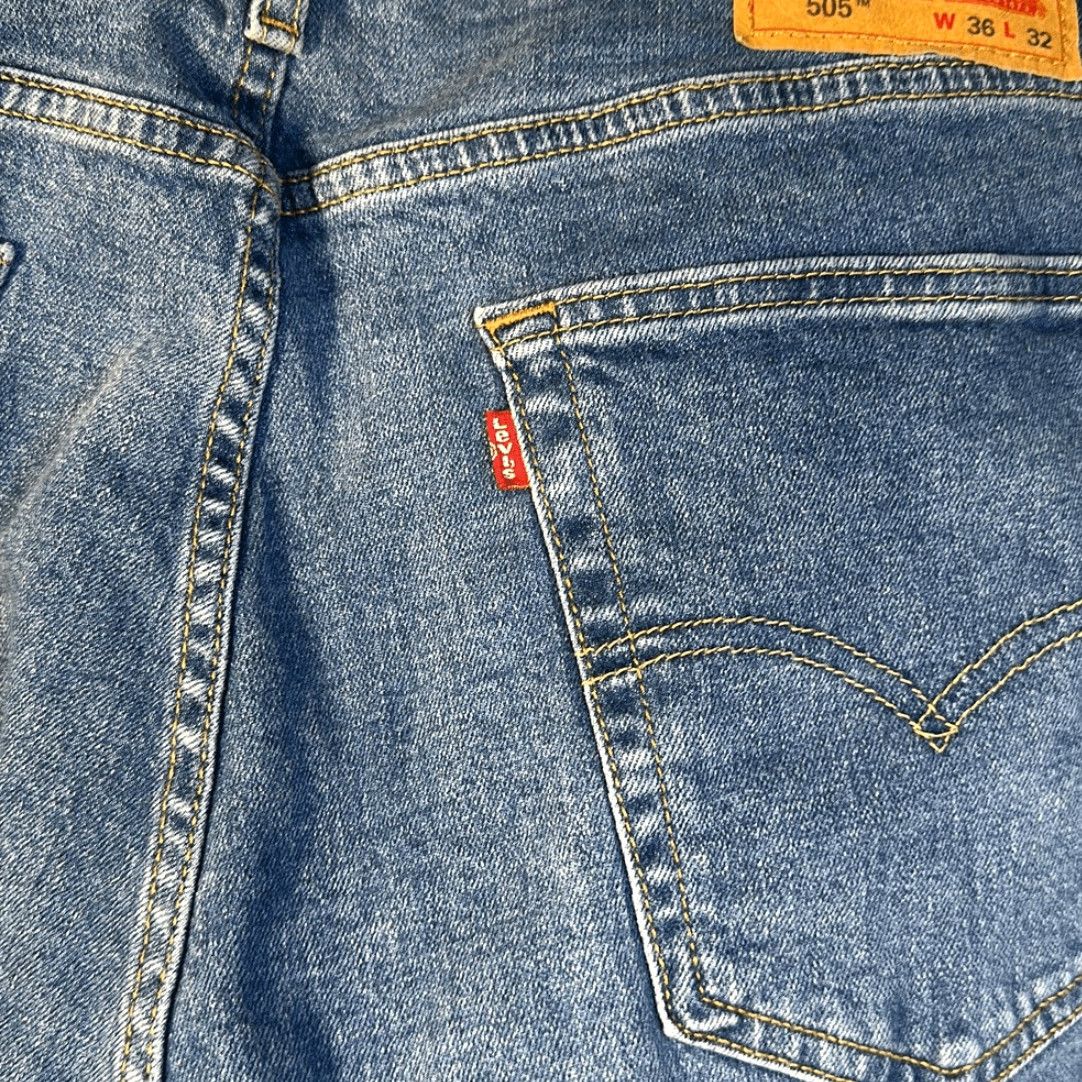 Levi's Levi’s Mens 505 Straight Jeans W36 L32 Denim Blue Regular Jeans Straight Mens 505 Levi’s Men’s Jeans 36x32 Blue Denim Size US 36 / EU 52 - 5 Thumbnail