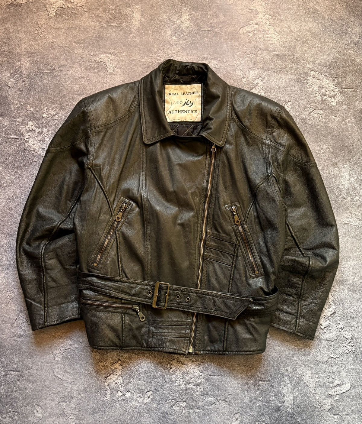 Japanese Brand Crazy Vintage Avant Garde Japanese Moto Biker Leather Jacket Size US L / EU 52-54 / 3 - 3 Thumbnail
