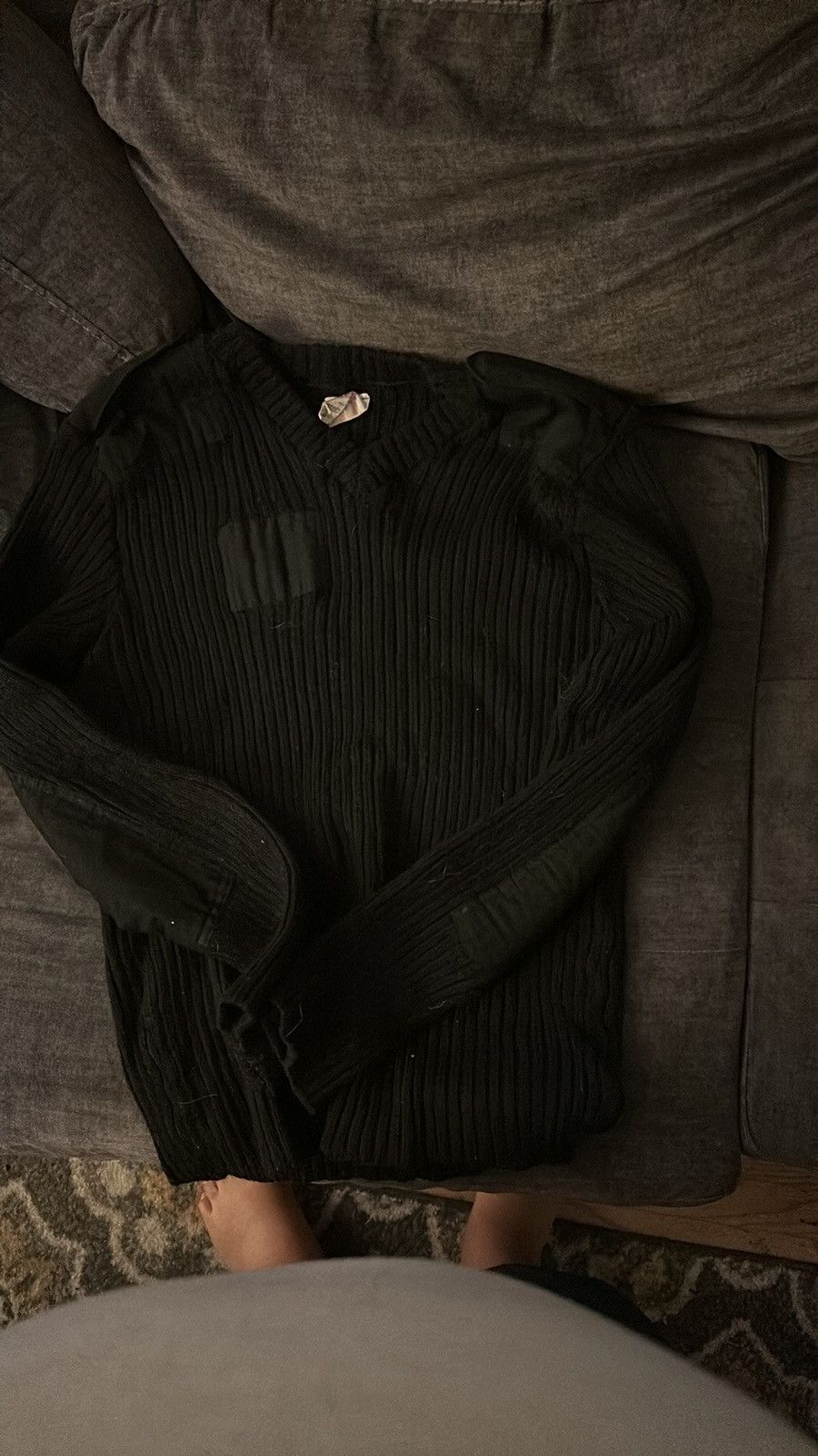 Vintage Vintage British Quartermasters Black Sweater. Size 46. Size US XXL / EU 58 / 5 - 3 Thumbnail