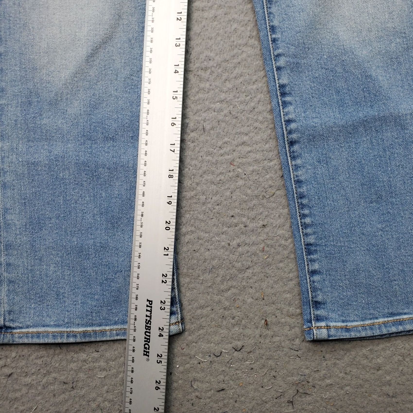 Vintage Seven7 Womens Jeans 10 Blue Denim Straight High Rise Stretch 5-Pocket NWT Regular Fit Casual Denim Jeans Size 32" / US 10 / IT 46 - 4 Thumbnail