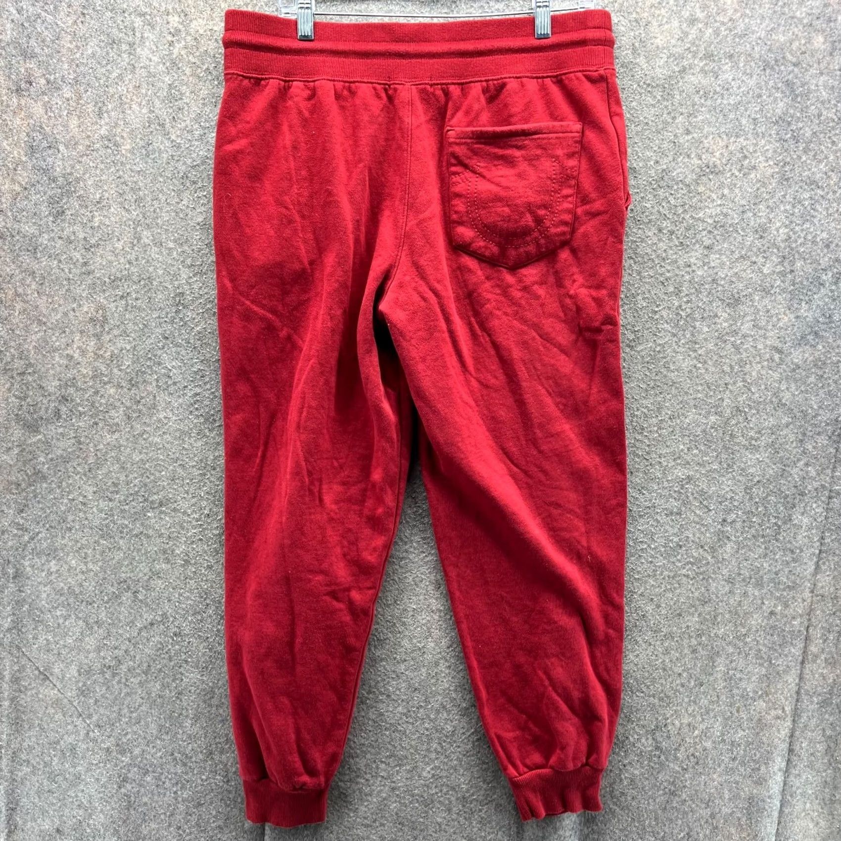 True Religion True Religion Jogger Mens M Red Elastic Waist Buddha Sweatpants Tapered Size US 31 - 2 Thumbnail