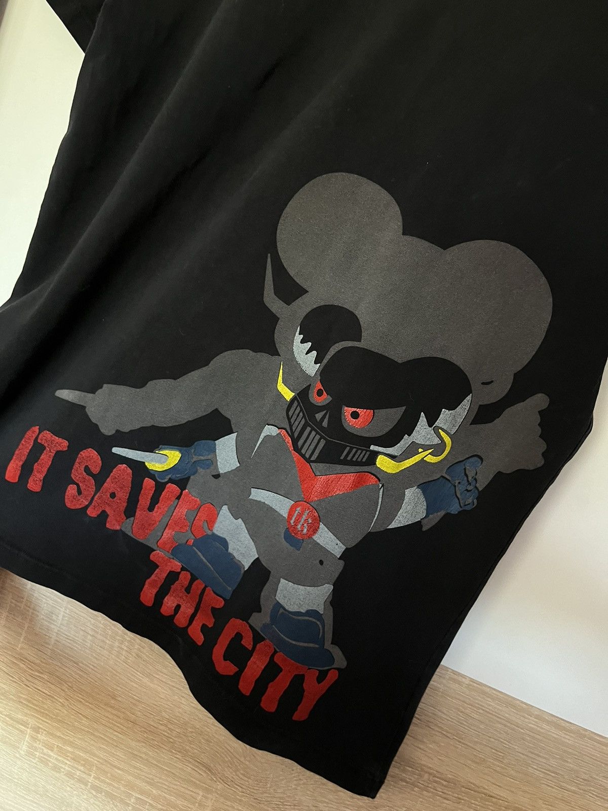 Japanese Brand Vintage Takeshy Kurosawa Its Saves The City Japanese Tee Aop Size US L / EU 52-54 / 3 - 5 Thumbnail