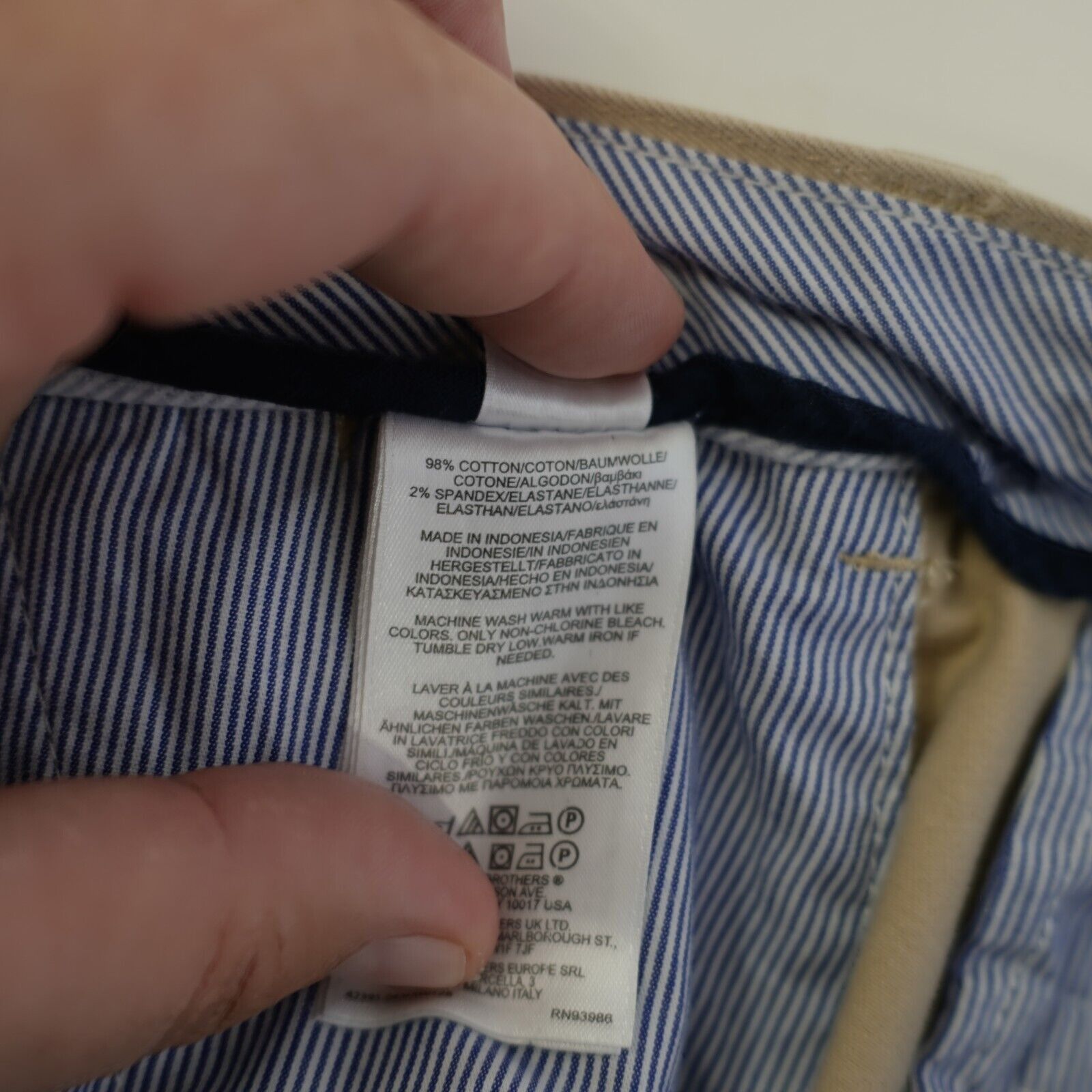 Brooks Brothers Brooks Brothers Clark Cream Tan Cotton Chino Pants 38/32 Fla Size US 38 / EU 54 - 9 Thumbnail