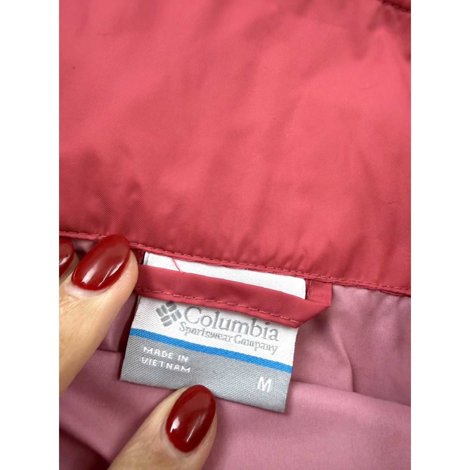 Pinko Columbia Jacket Womens Medium Pink Hooded Windbreaker Full Zip Pockets Outdoor Size M / US 6-8 / IT 42-44 - 4 Thumbnail