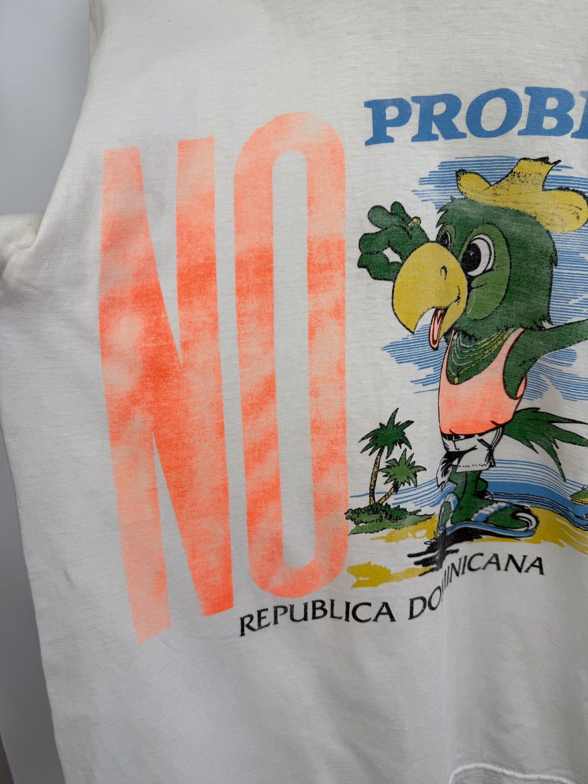 Vintage 🇩🇴 Vintage 80s No Problem Republica Dominicana Asymmetric tee Size US M / EU 48-50 / 2 - 6 Thumbnail