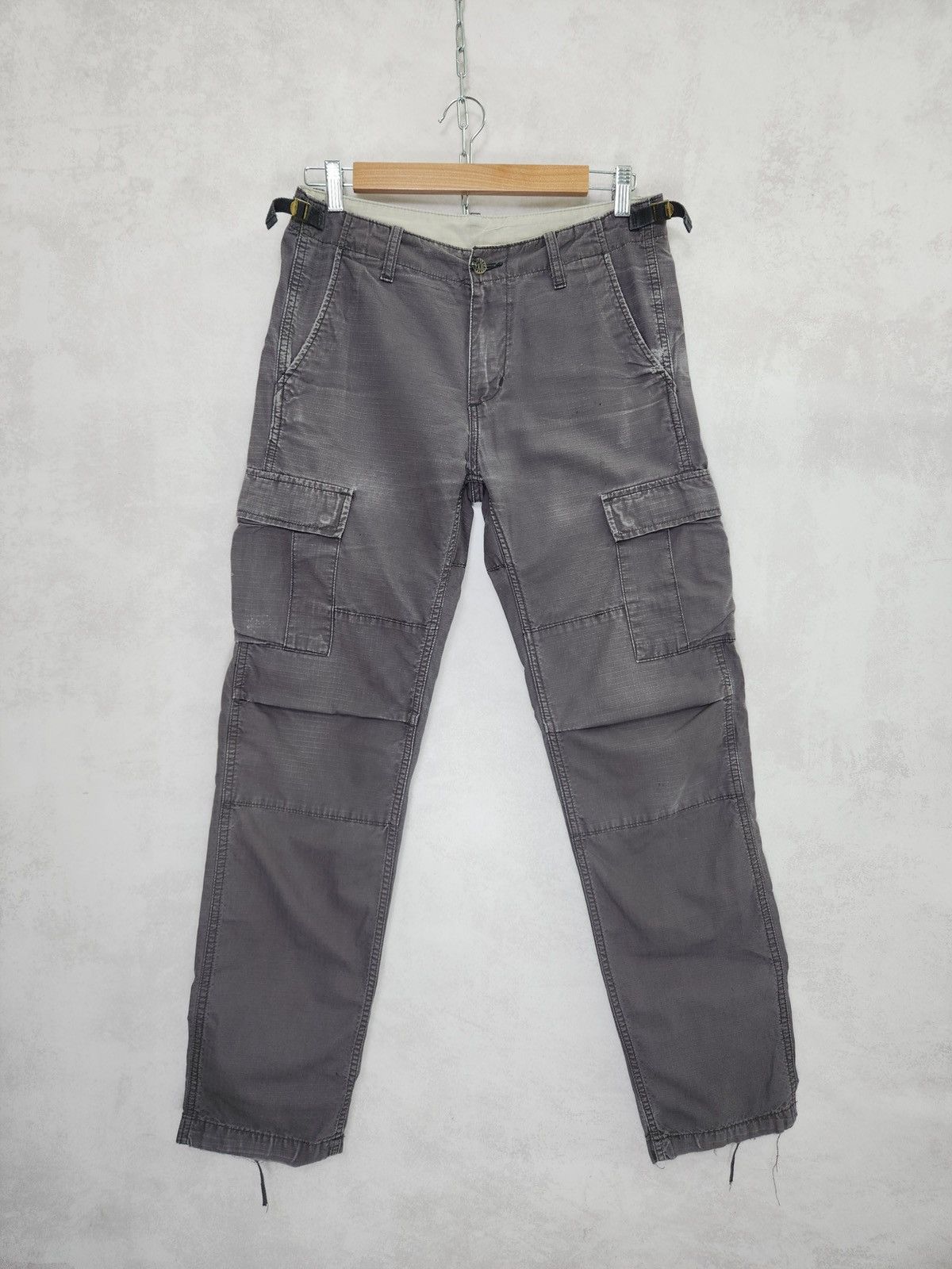 Carhartt × Carhartt Wip × Vintage Vintage 90s Carhartt Cargo Aviation Pants distressed 29x32 Size US 29 - 2 Thumbnail