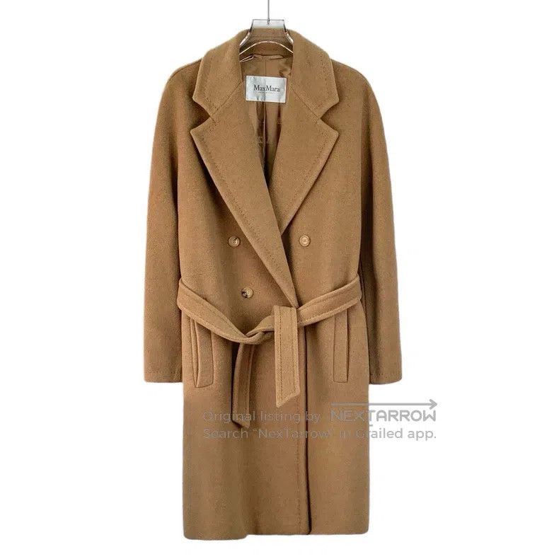 Max Mara Max Mara Camel Camel Hair Collar Double Breasted Belted Co Size M / US 6-8 / IT 42-44 - 1 Thumbnail