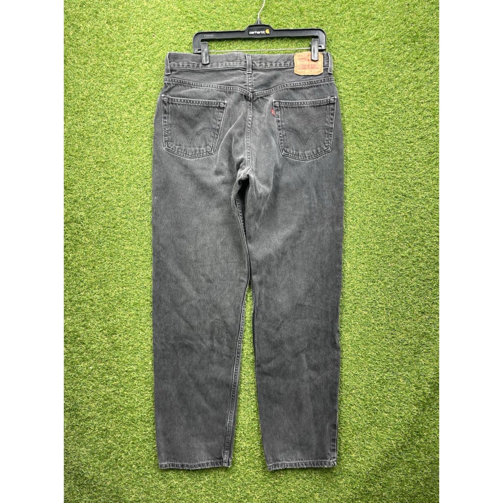 Levi's VINTAGE Levi's 550 Jeans Mens 36x32 Black 90s Relaxed Fit Baggy Straight Denim 5-Pocket 36 Adult Mens Levi's 550 90s American Classic Size US 36 / EU 52 - 2 Thumbnail