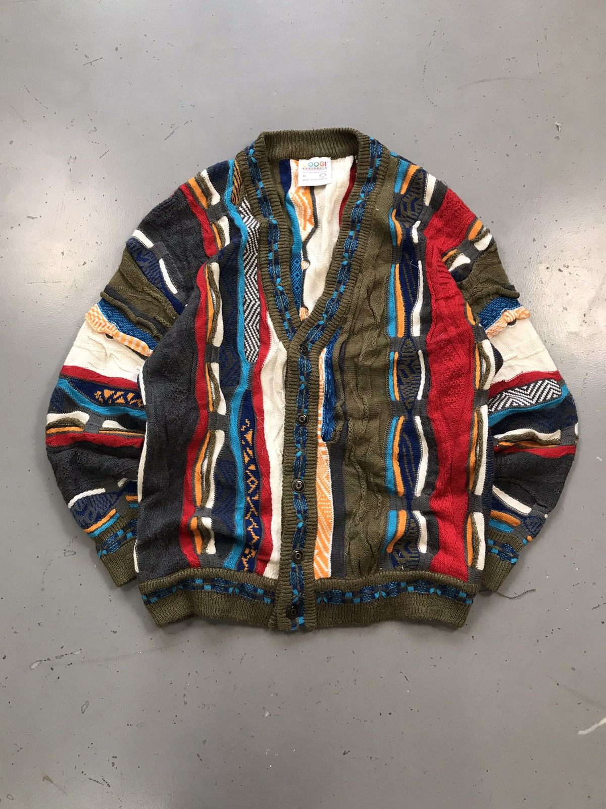 Coogi × Designer × Vintage Vintage Coogi multicolor 3D knit