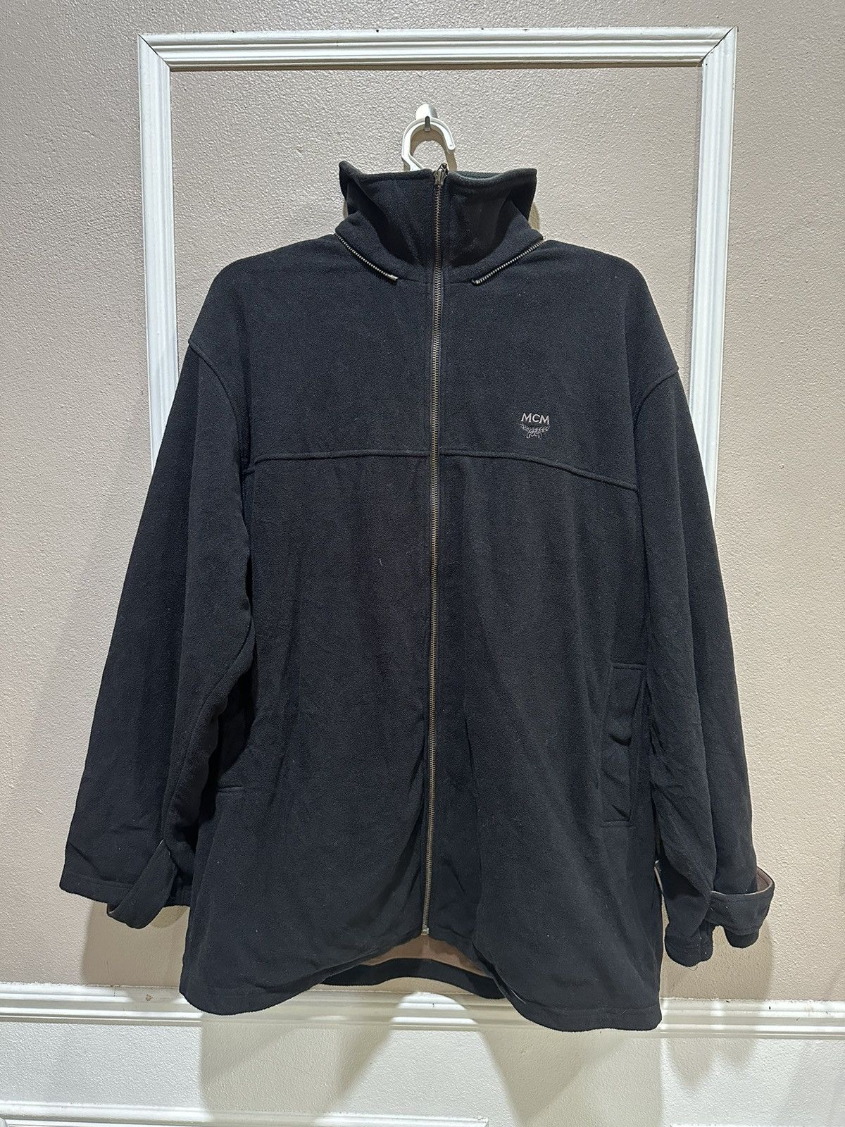 MCM MCM fleece logo back full zipper Size US L / EU 52-54 / 3 - 1 Thumbnail