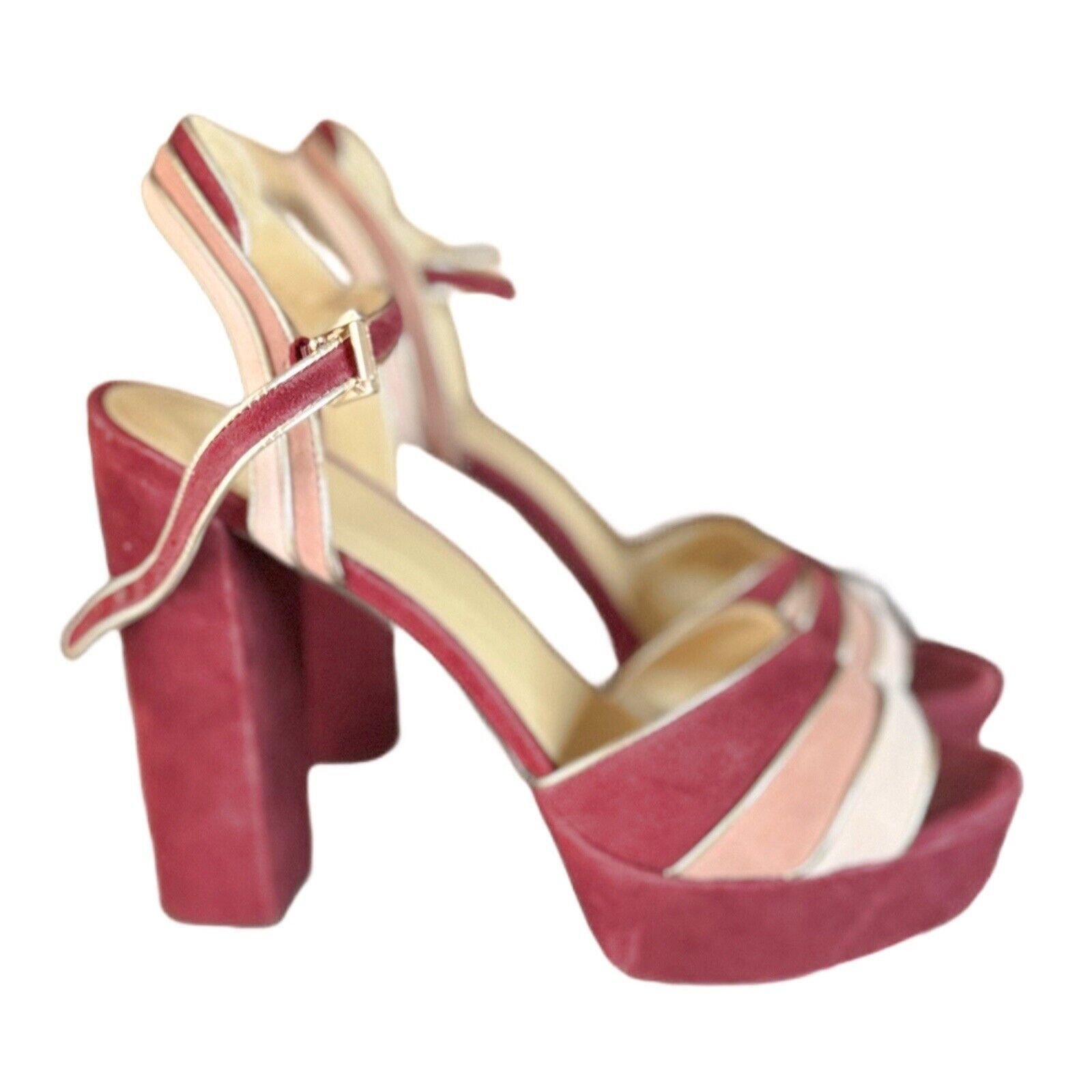 Michael Kors Michael Kors Women’s Harper Platform Oxblood Suede Gold Tri Size US 10 / IT 40 - 9 Thumbnail