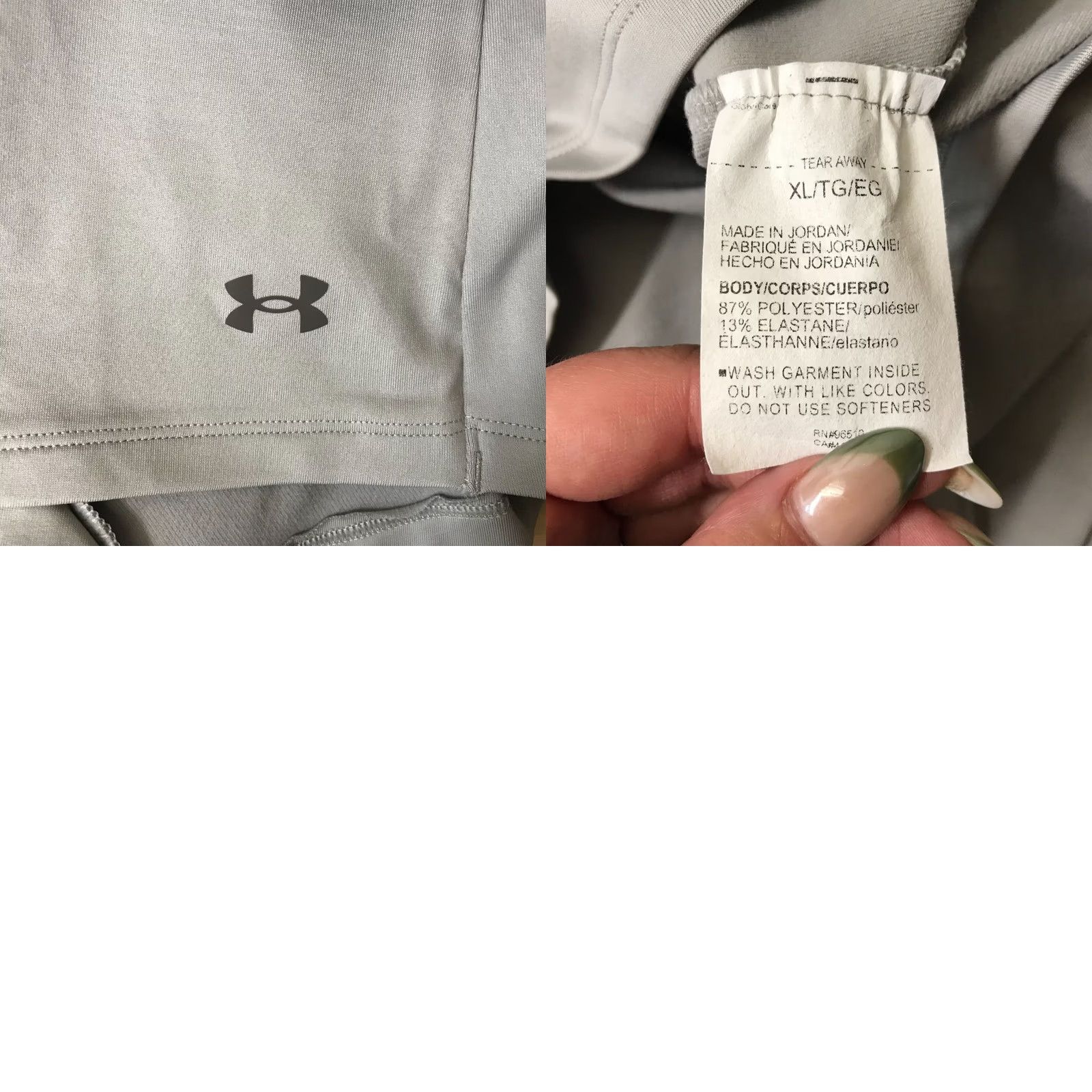 Under Armour UNDER ARMOUR Shirt Womens XL Gray Long Sleeve Turtle Neck Running Size XL / US 12-14 / IT 48-50 - 8 Thumbnail