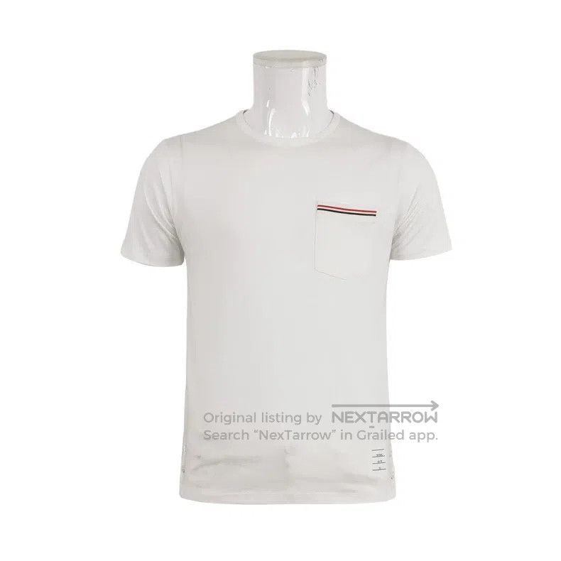 Thom Browne Thom Browne White short-sleeved T-shirt Size US S / EU 44-46 / 1 - 1 Thumbnail